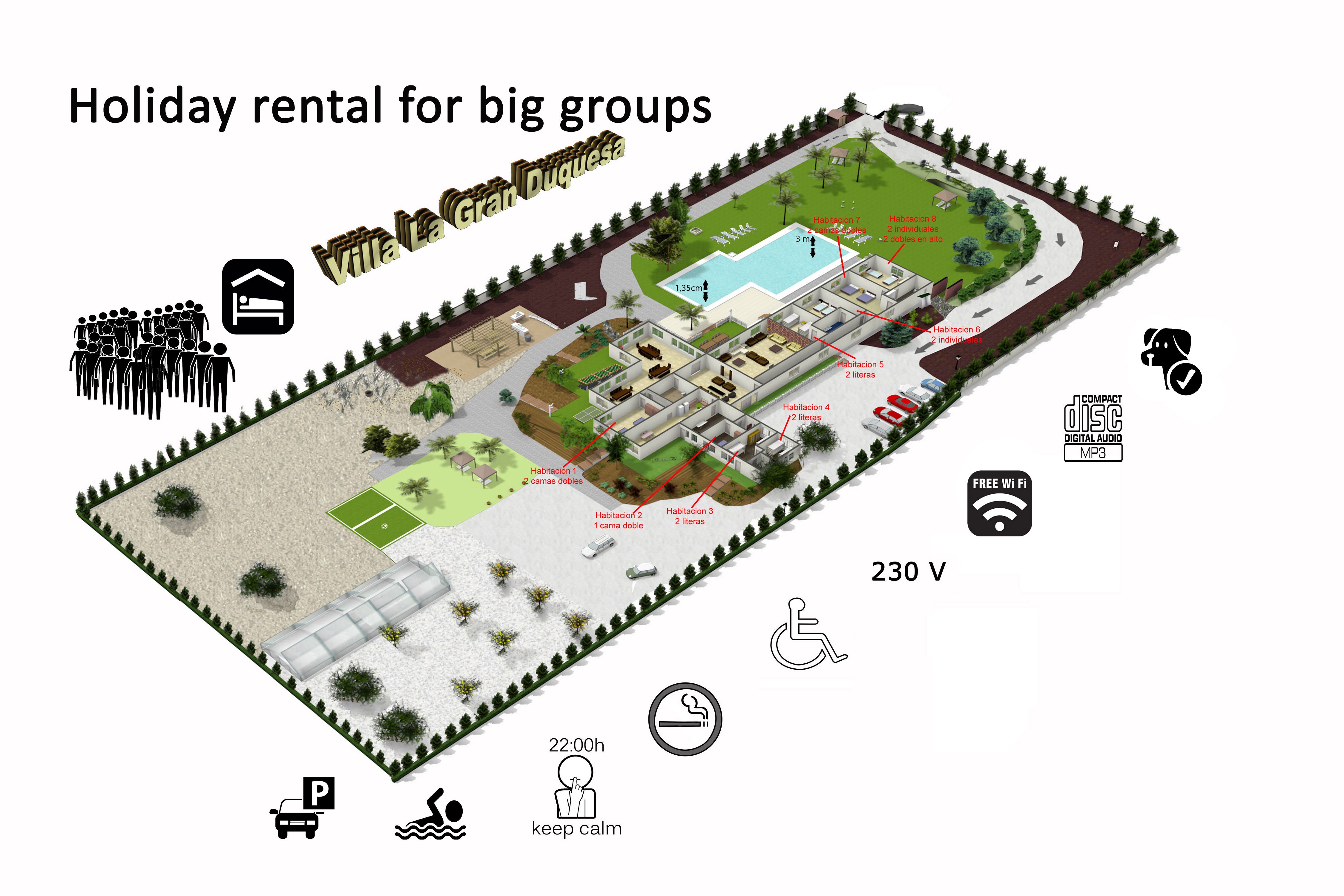 Get Club de playa villaoor plan de dormitorio HD