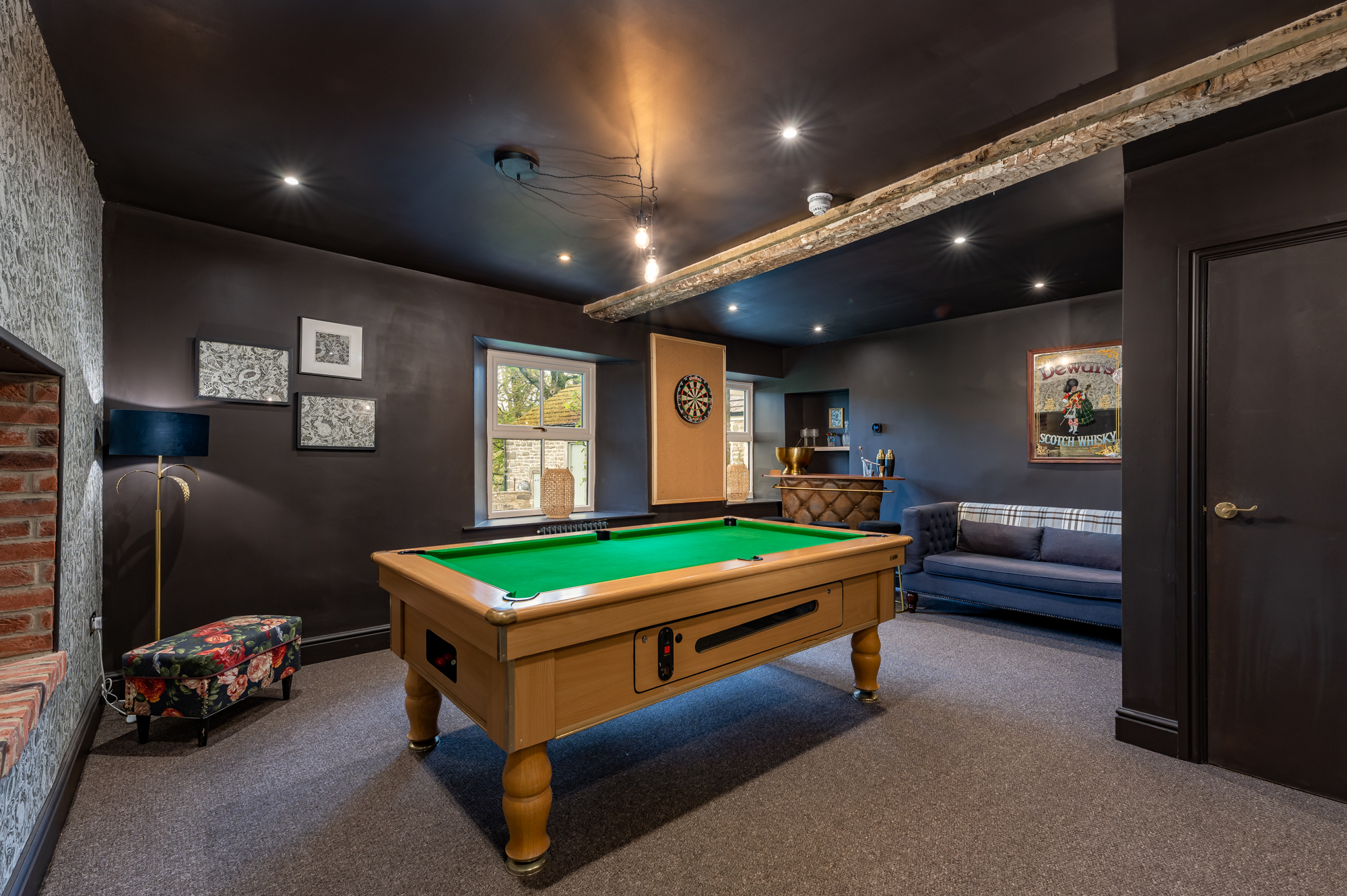 Blackton Grange - great games area with a pool table