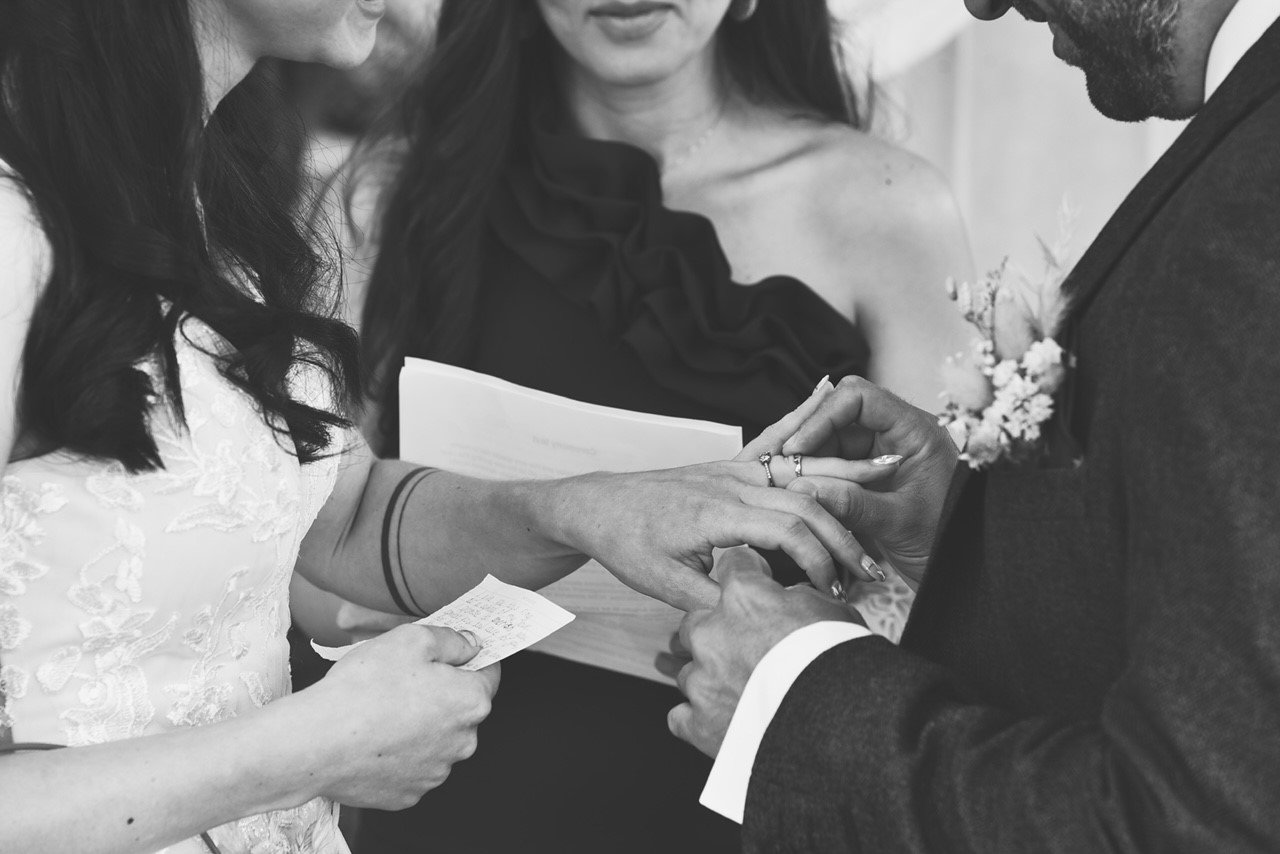 Caynham Court - weddings - the giving of rings