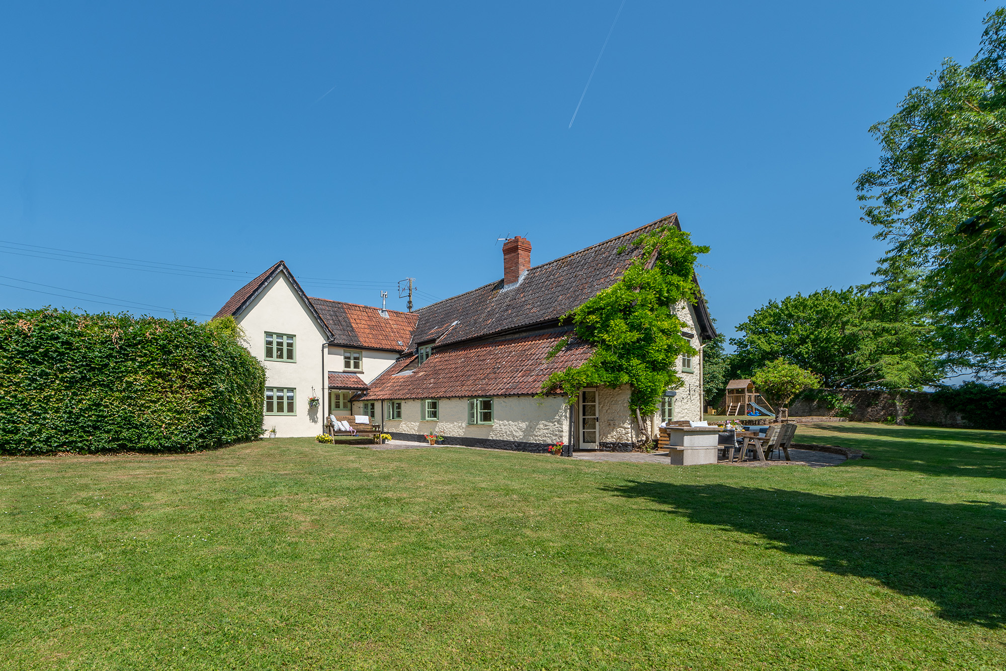 Cherry Tree Farmhouse - from the outside, surrounded by extensive gardens