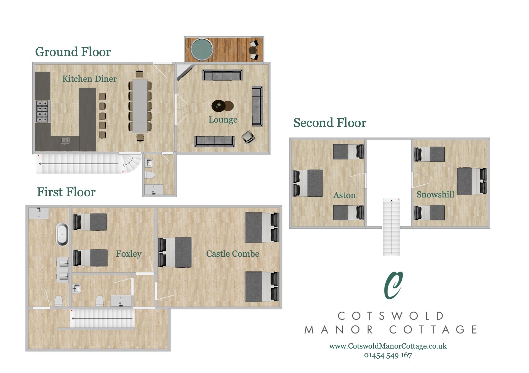 Cotswold Manor Cottage floorplan