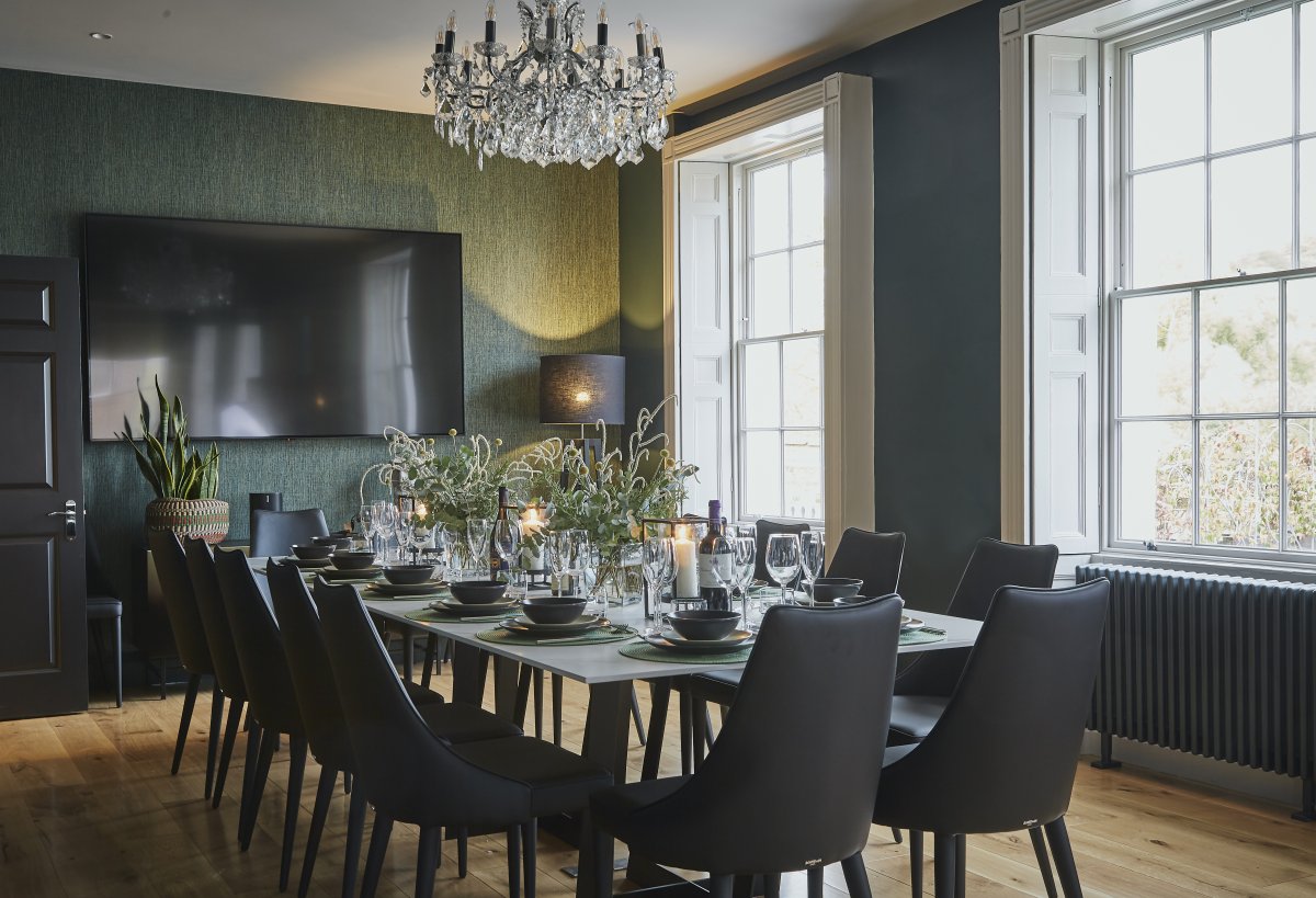 Edgar House - formal inside dining for 14 guests