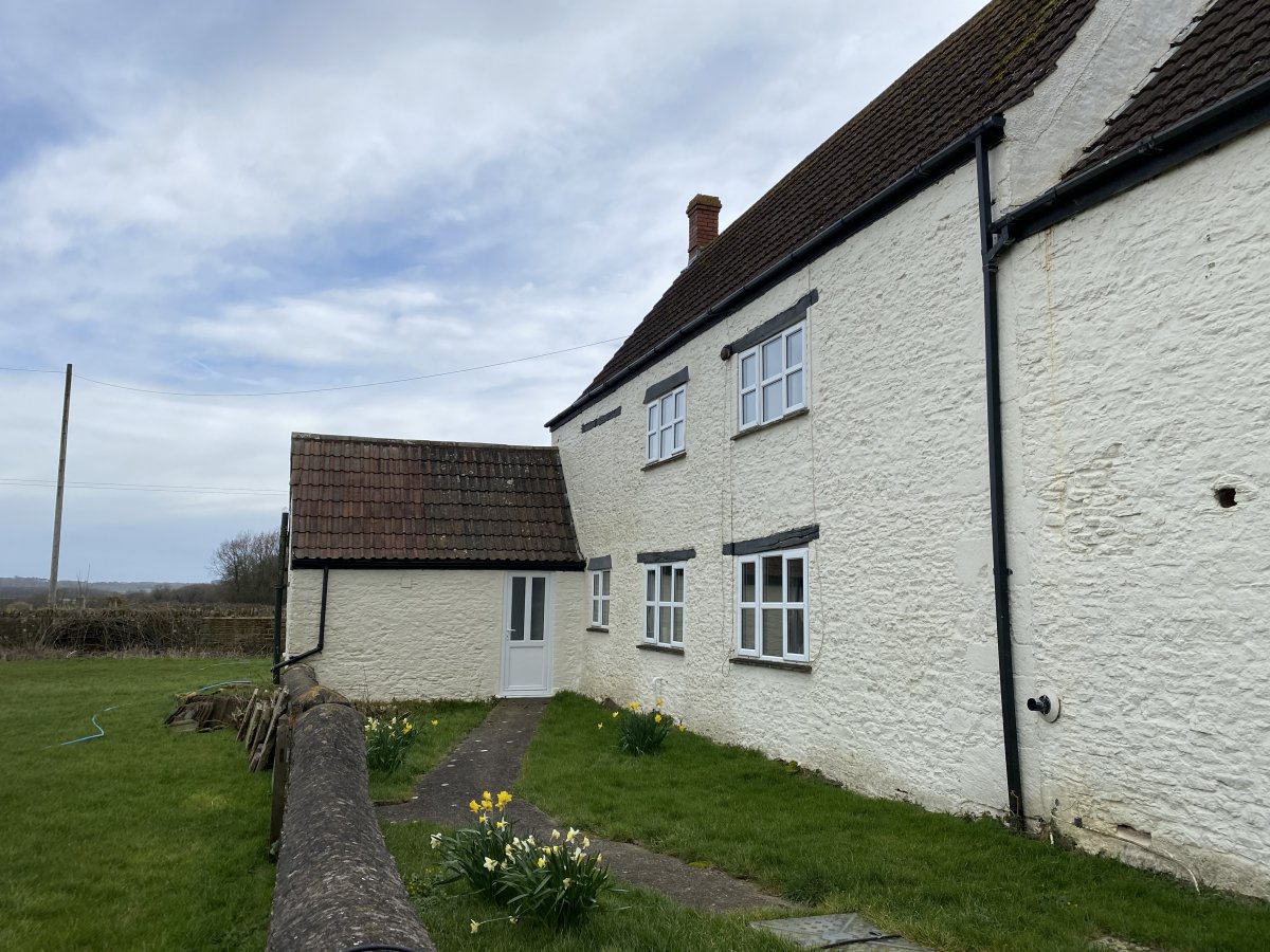 The front of the farmhouse at Sturt Farm