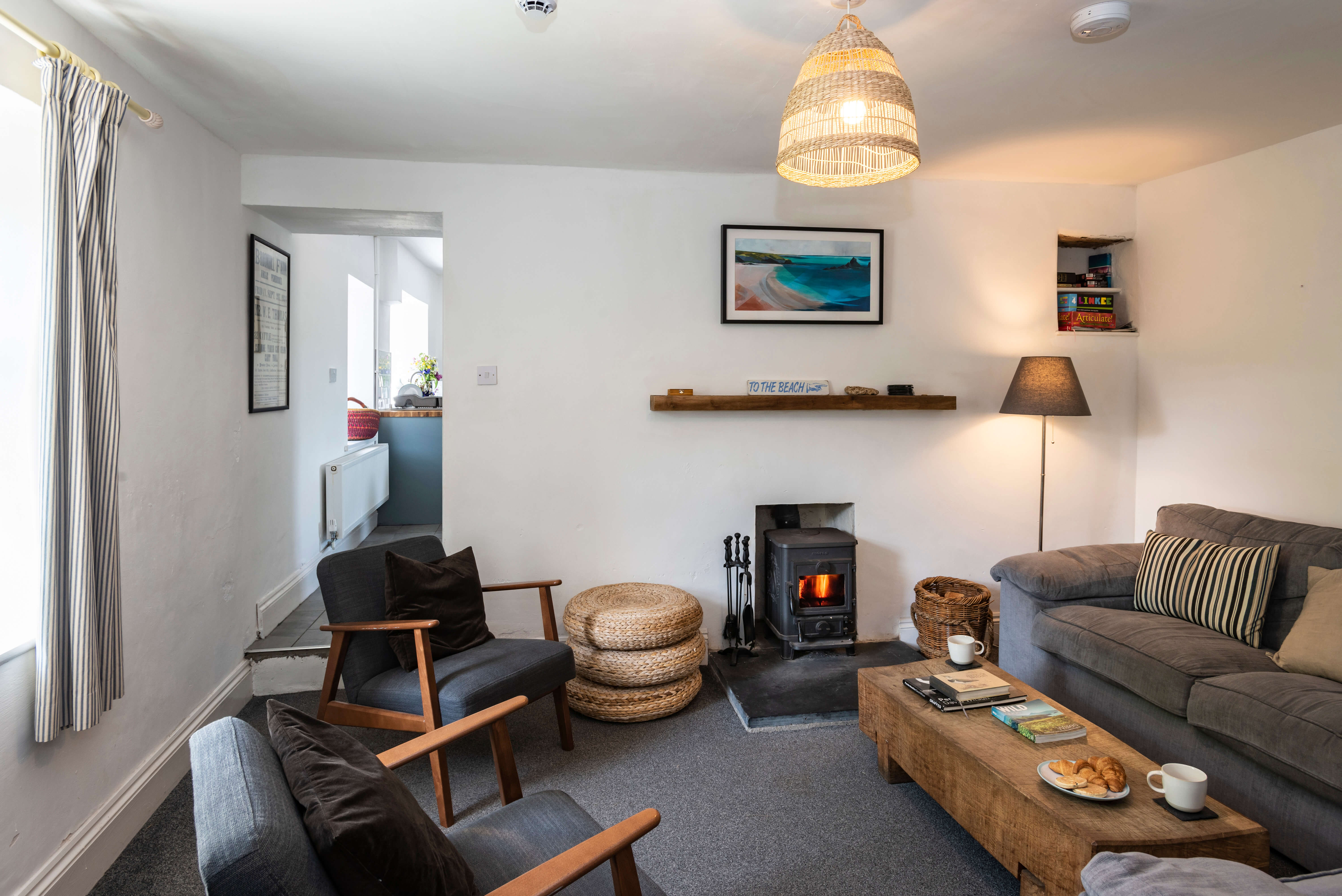 National Trust - Gupton Farm Surf Lodge - comfy sitting room