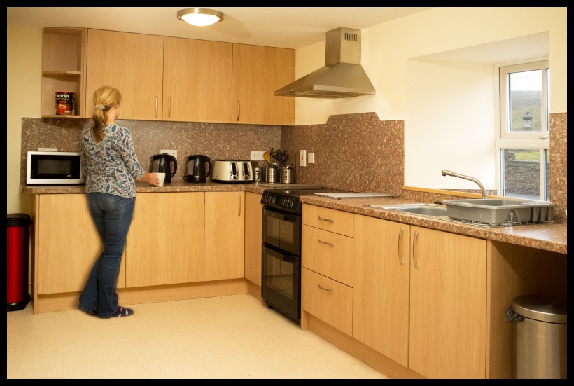 Haggs Bank Bunkhouse self catering kitchen