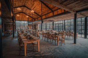 Hidden River Barn event space - beautiful large venue for dinner celebrations