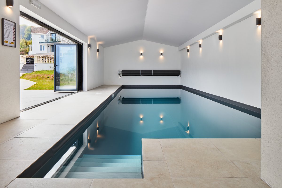Maidensea - brand new indoor heated pool with bi fold doors onto patio