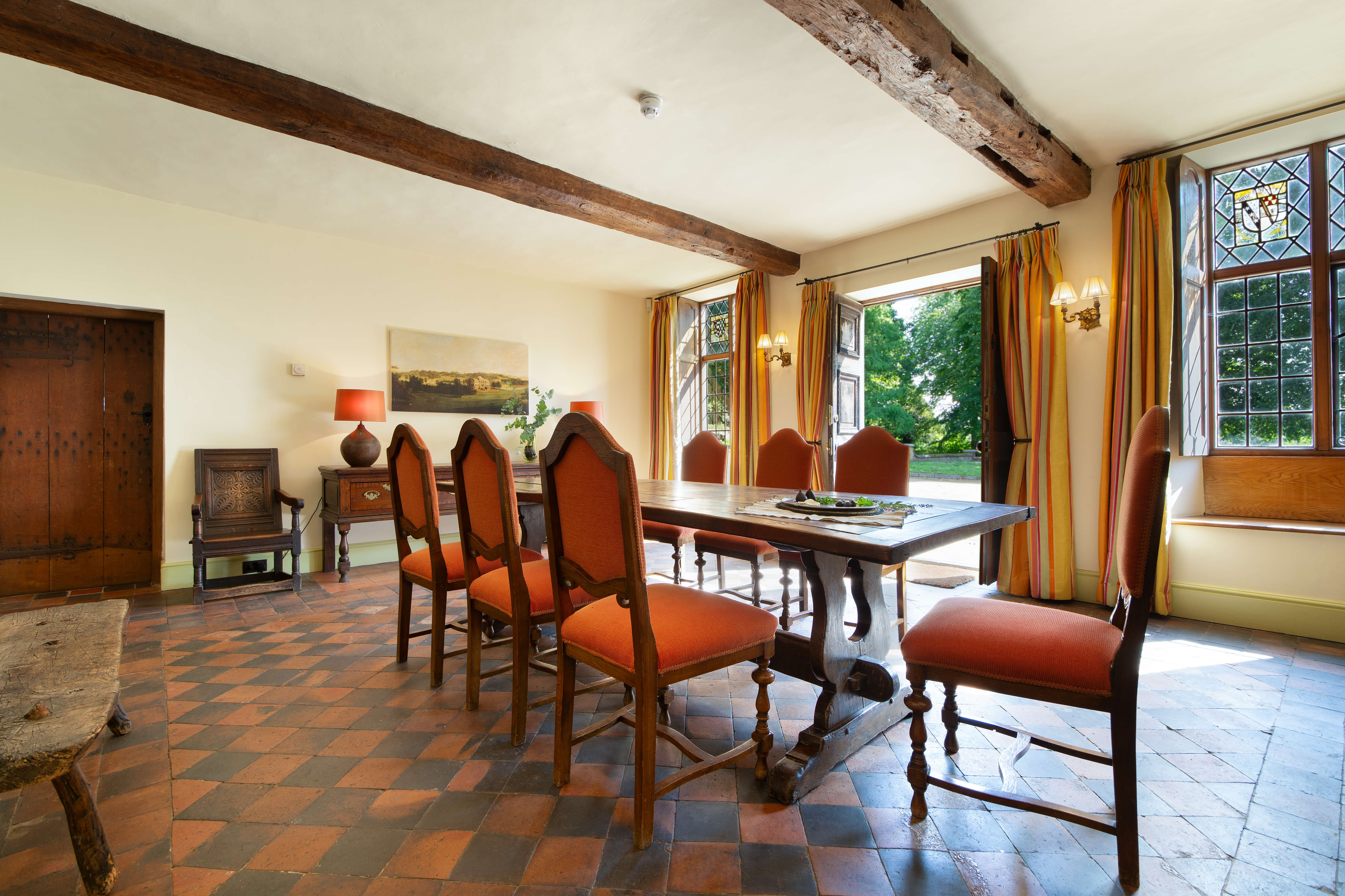 National Trust - Norbury Manor - dining room seating 12