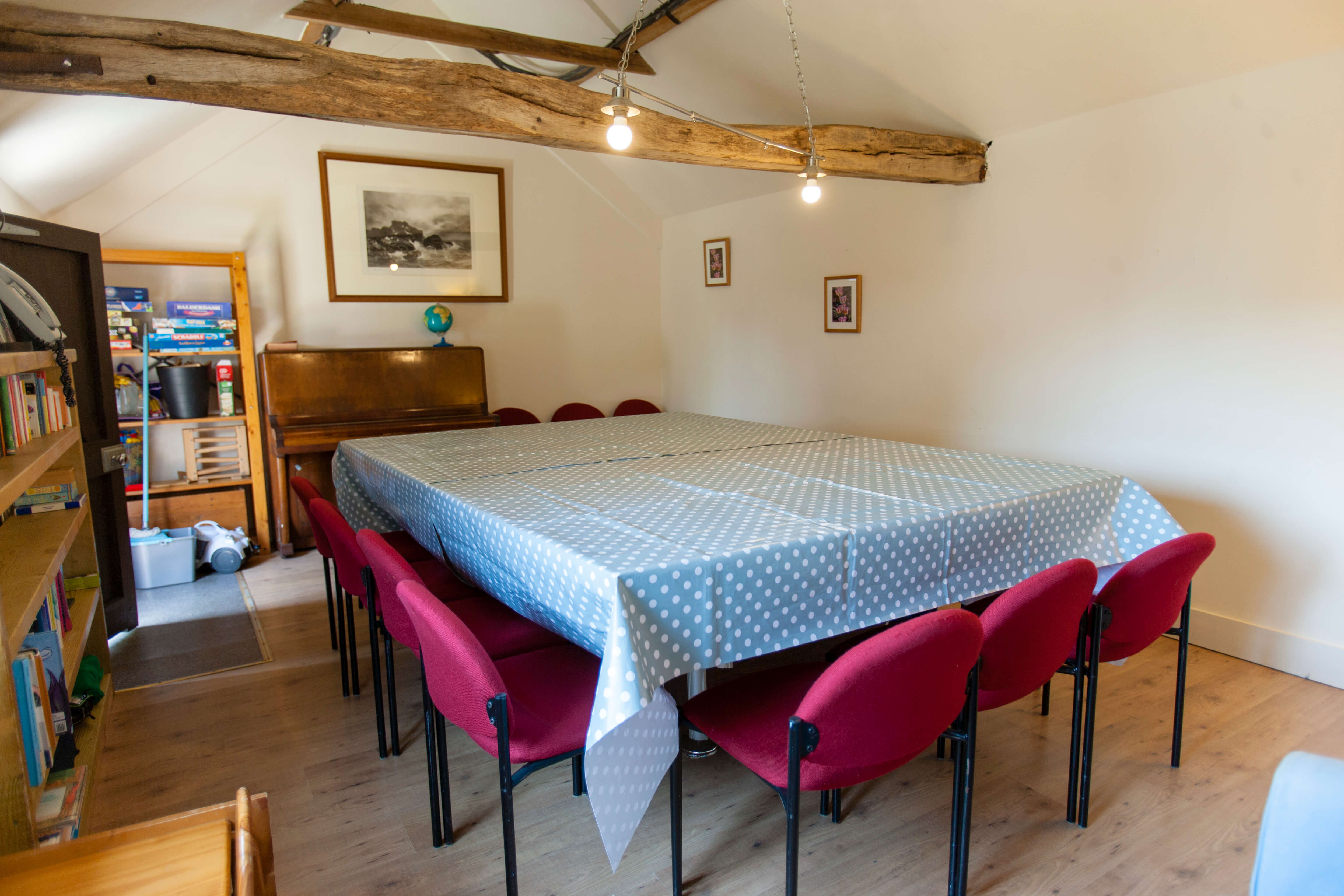 Old Sawmill - games room set up for group dining