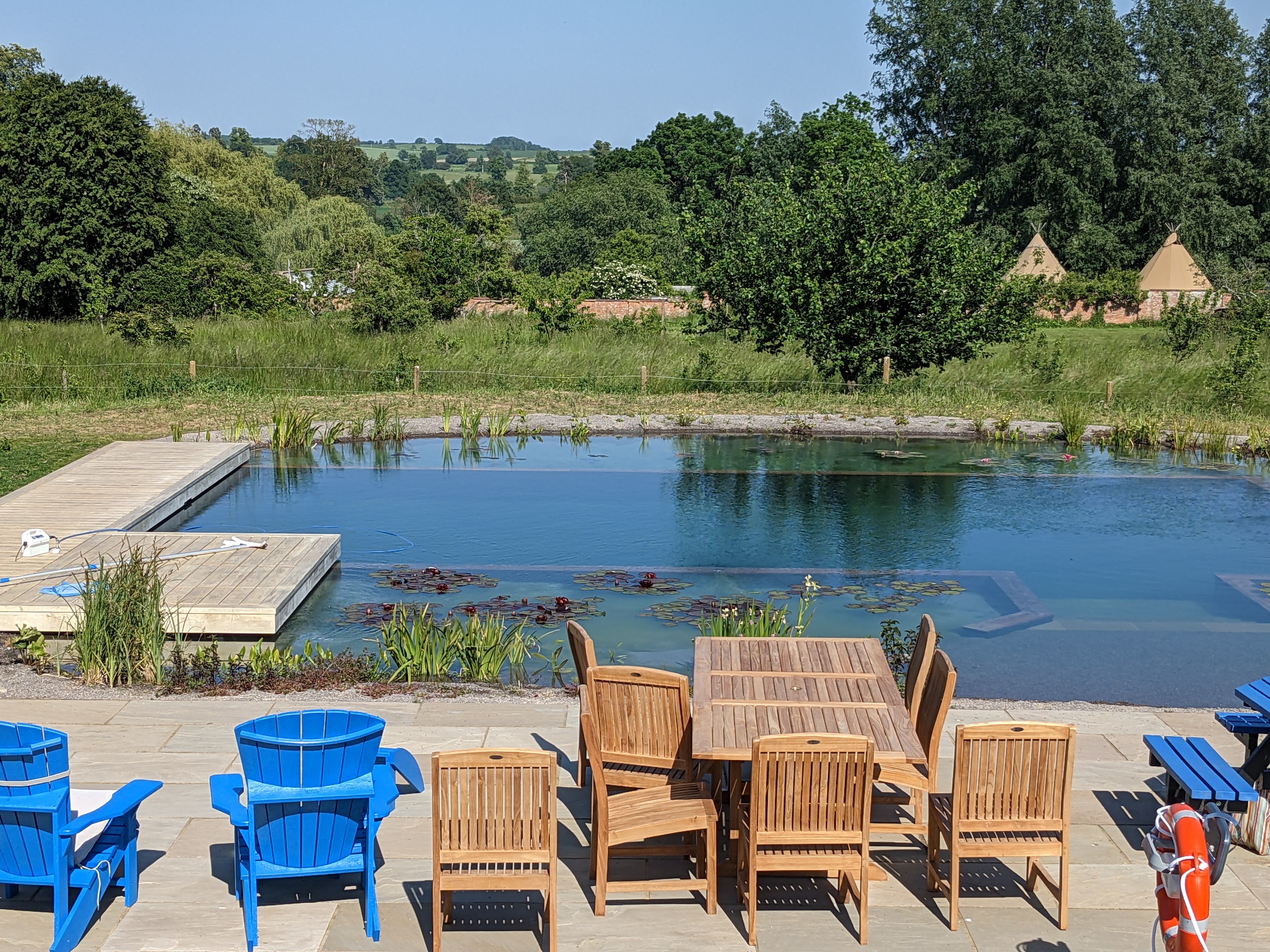 Talton Lodge and House - natural outdoor swimming pool