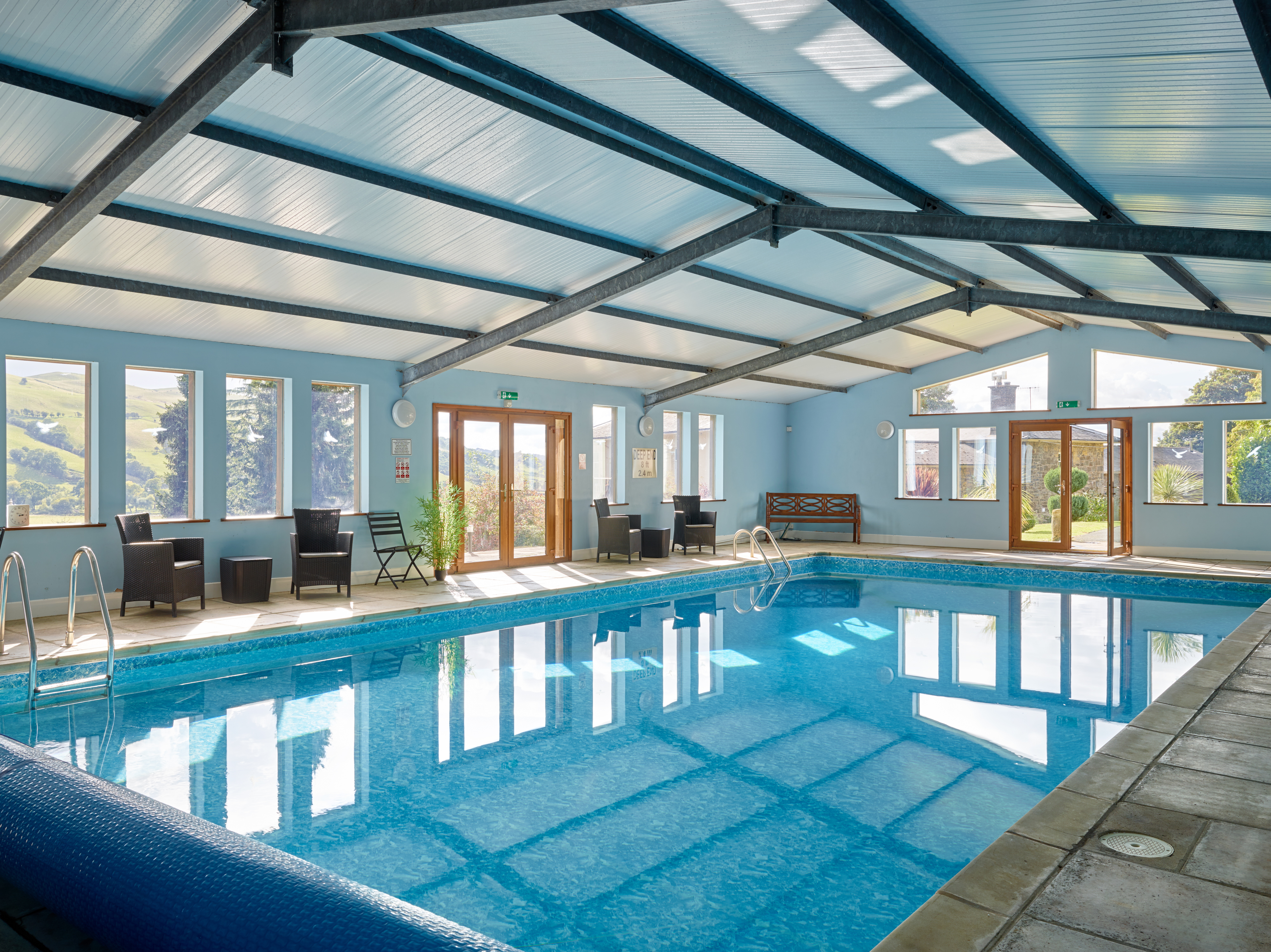 The Old Rectory, Caersws - shared indoor swimming pool