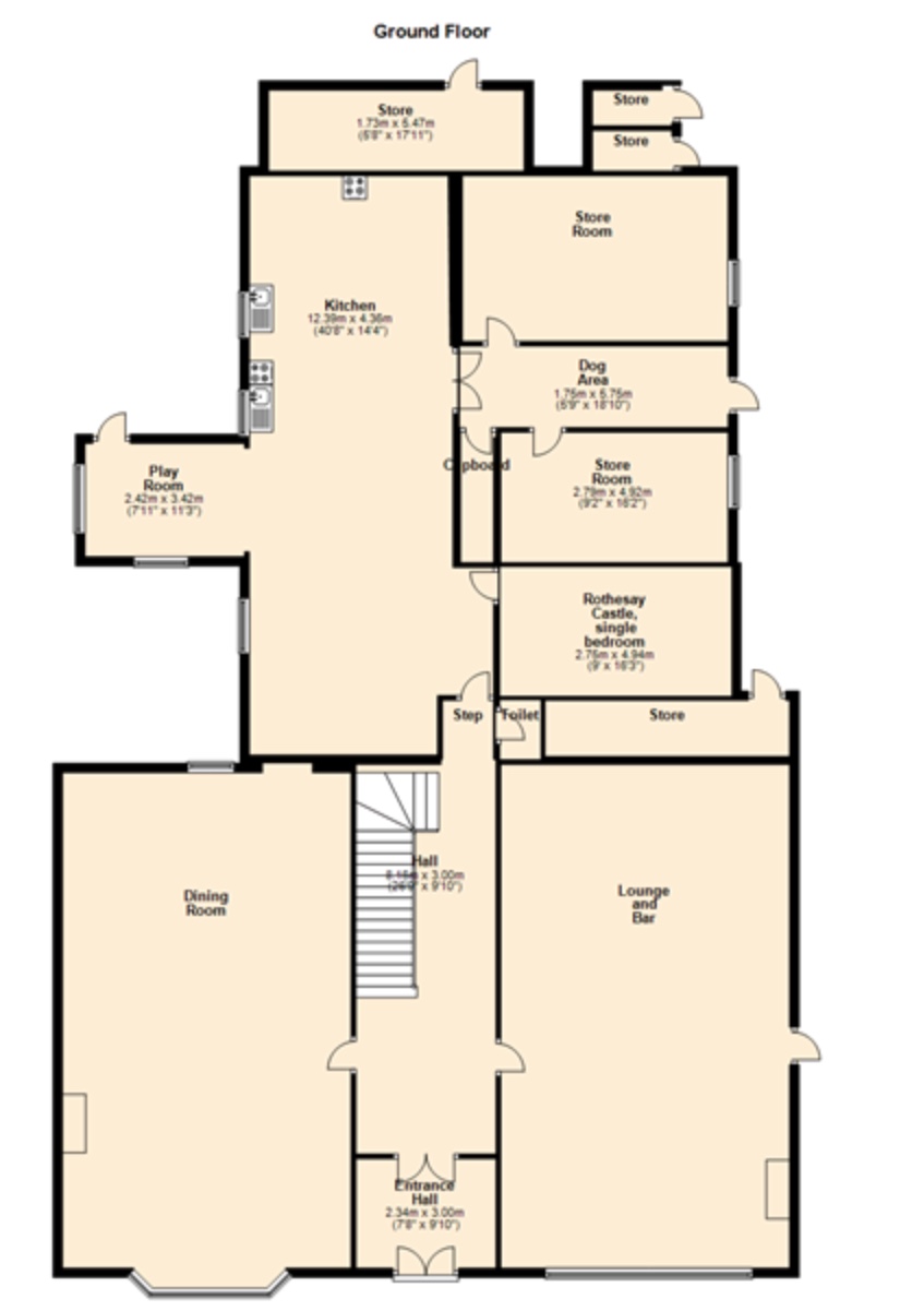 St Blane's - ground floor living accommodation plan