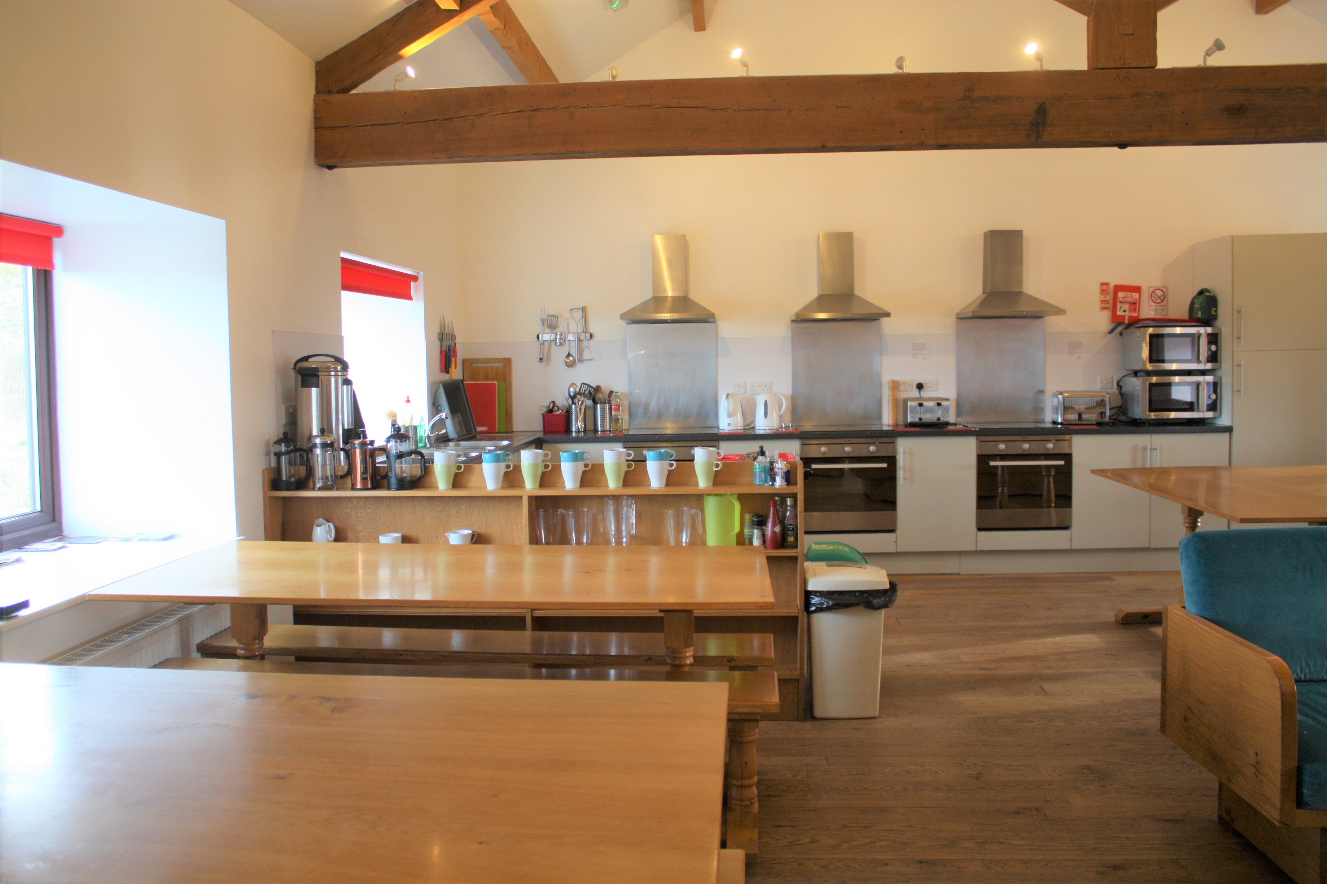 Grassington Bunk Barn - well equipped kitchen for self catering for a large group