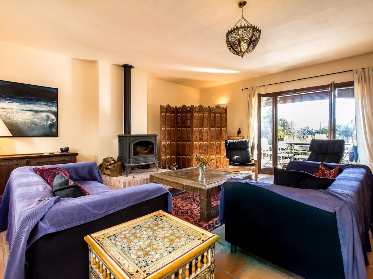 Casa Antonio Villa - lounge with wood stove perfect in any season
