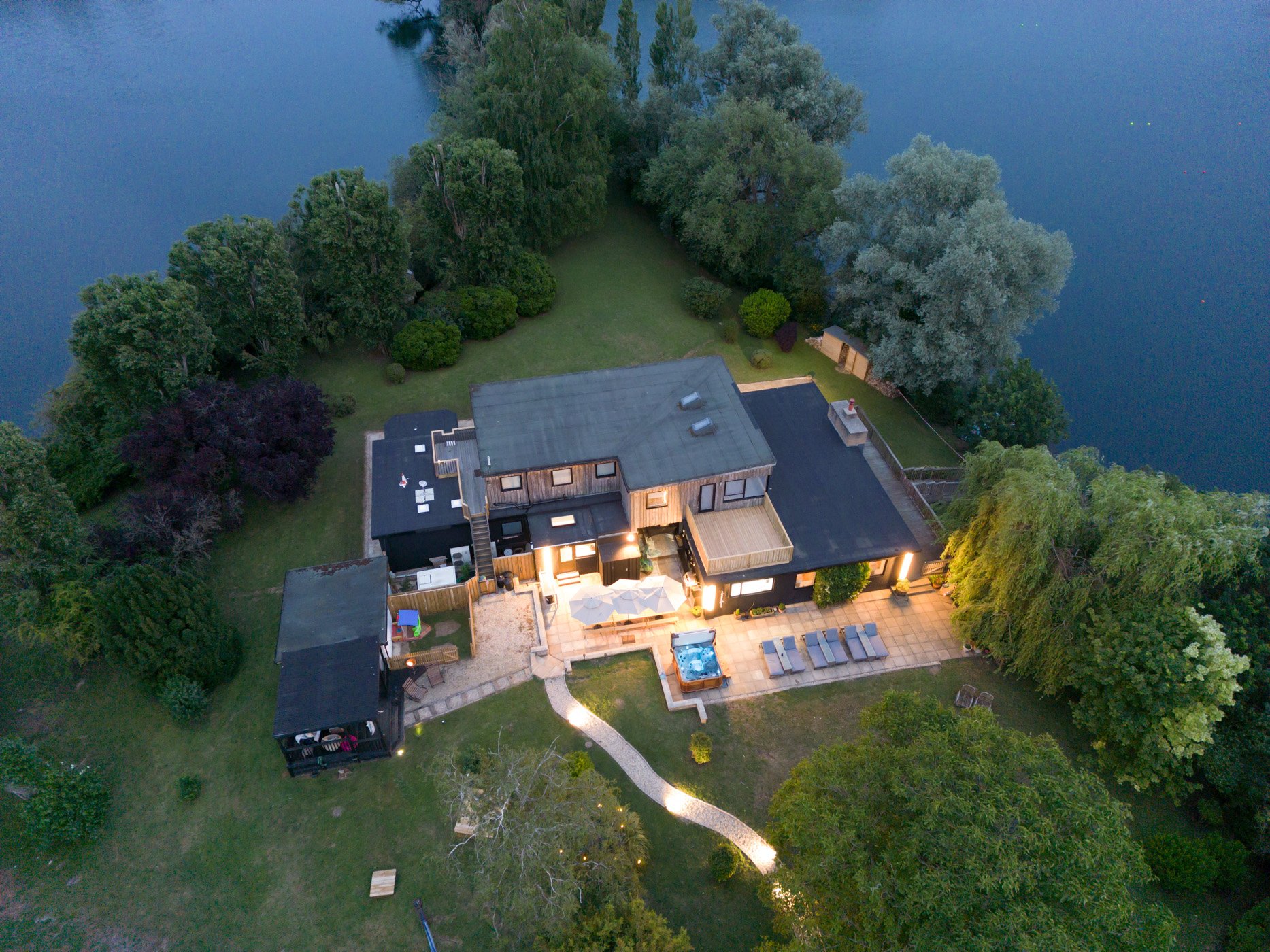 The Island - accommodation from above
