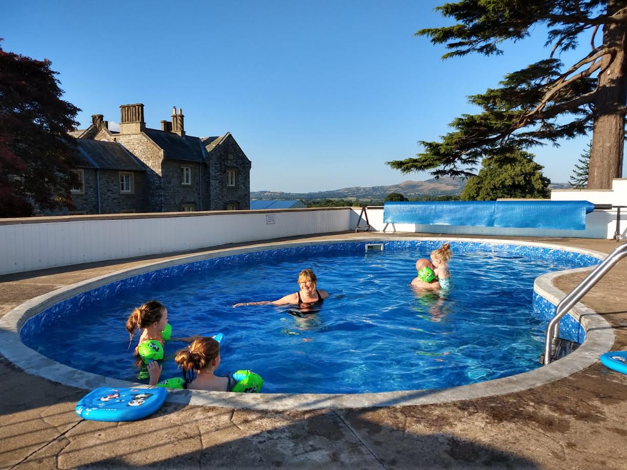 Pentrenant Hall - solar powered outdoor pool available between Easter and September