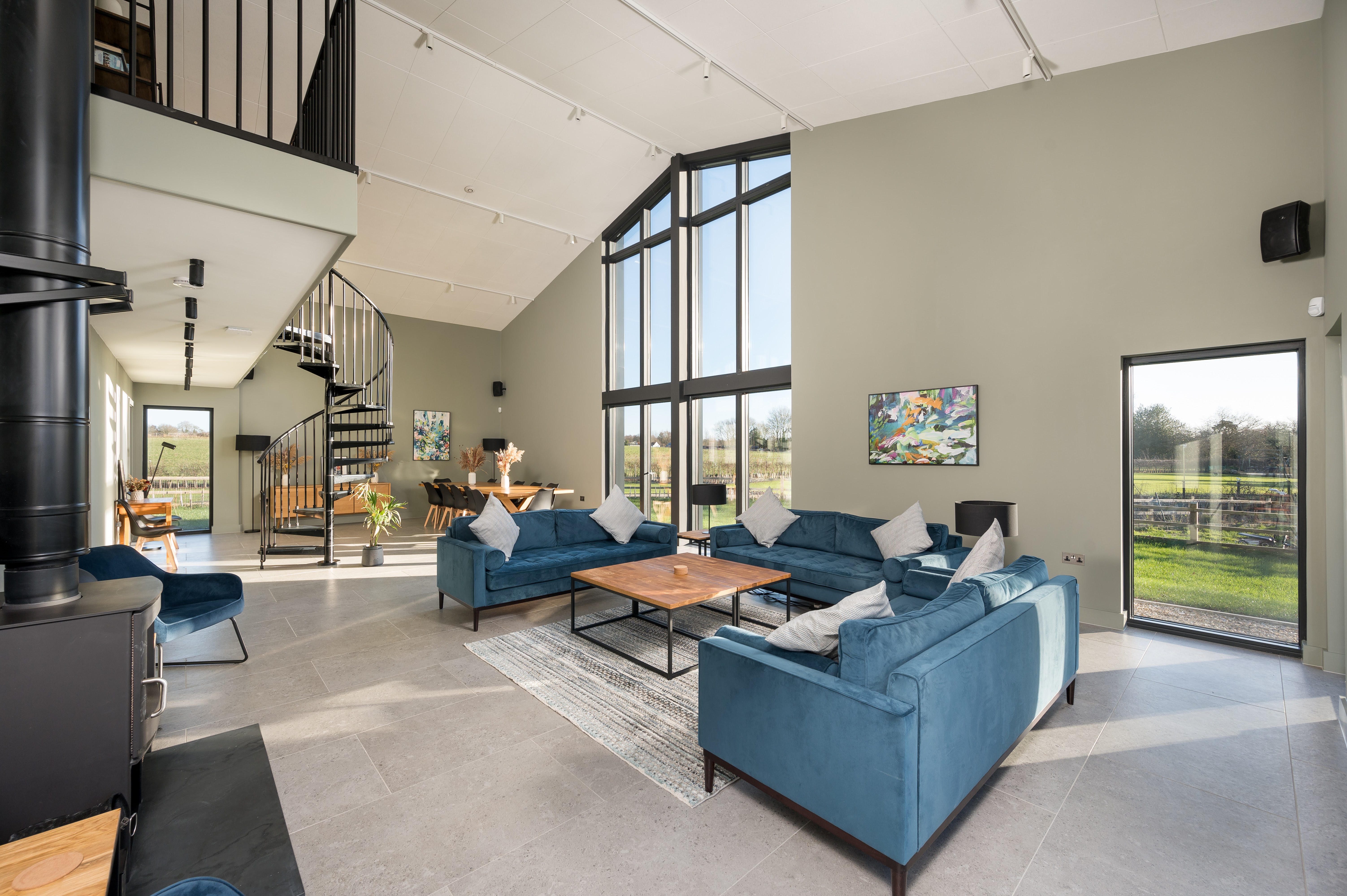 The Grain Store - double height ceiling creates fabulous living spaces