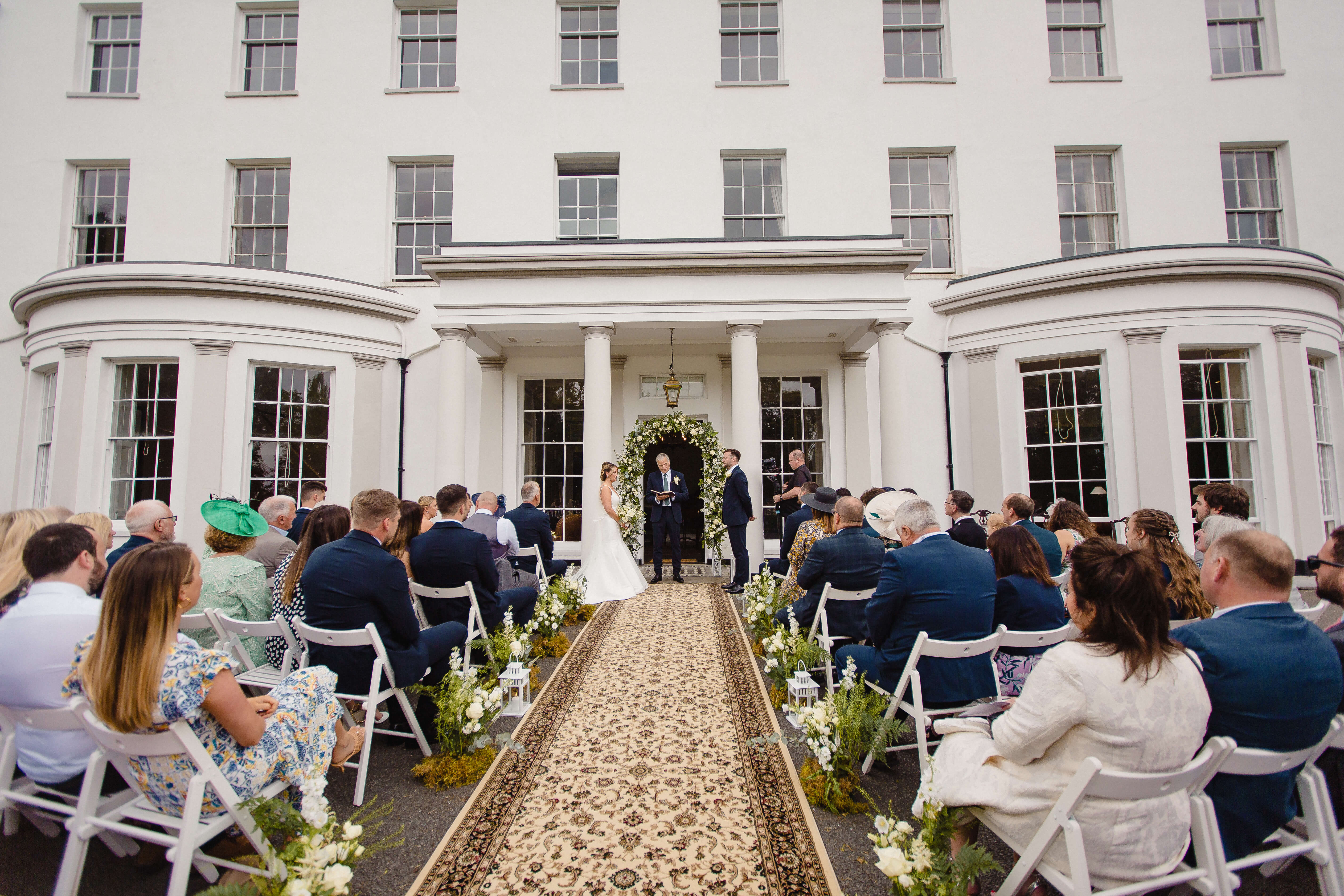 Moreton House - enjoy an outdoor ceremony in front of the impressive Georgian facade