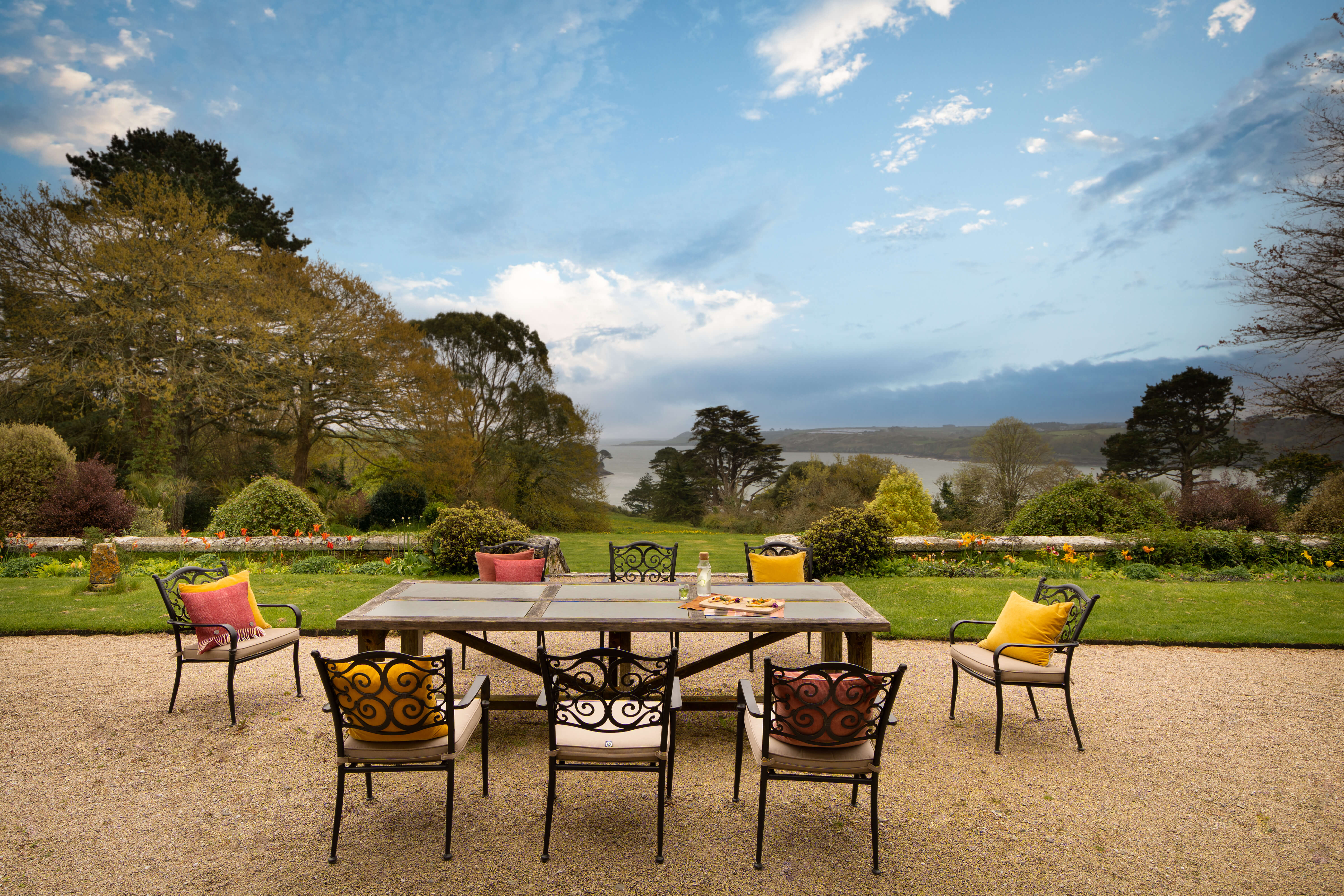 National Trust - Bosveal - outdoor seating for al fresco dining