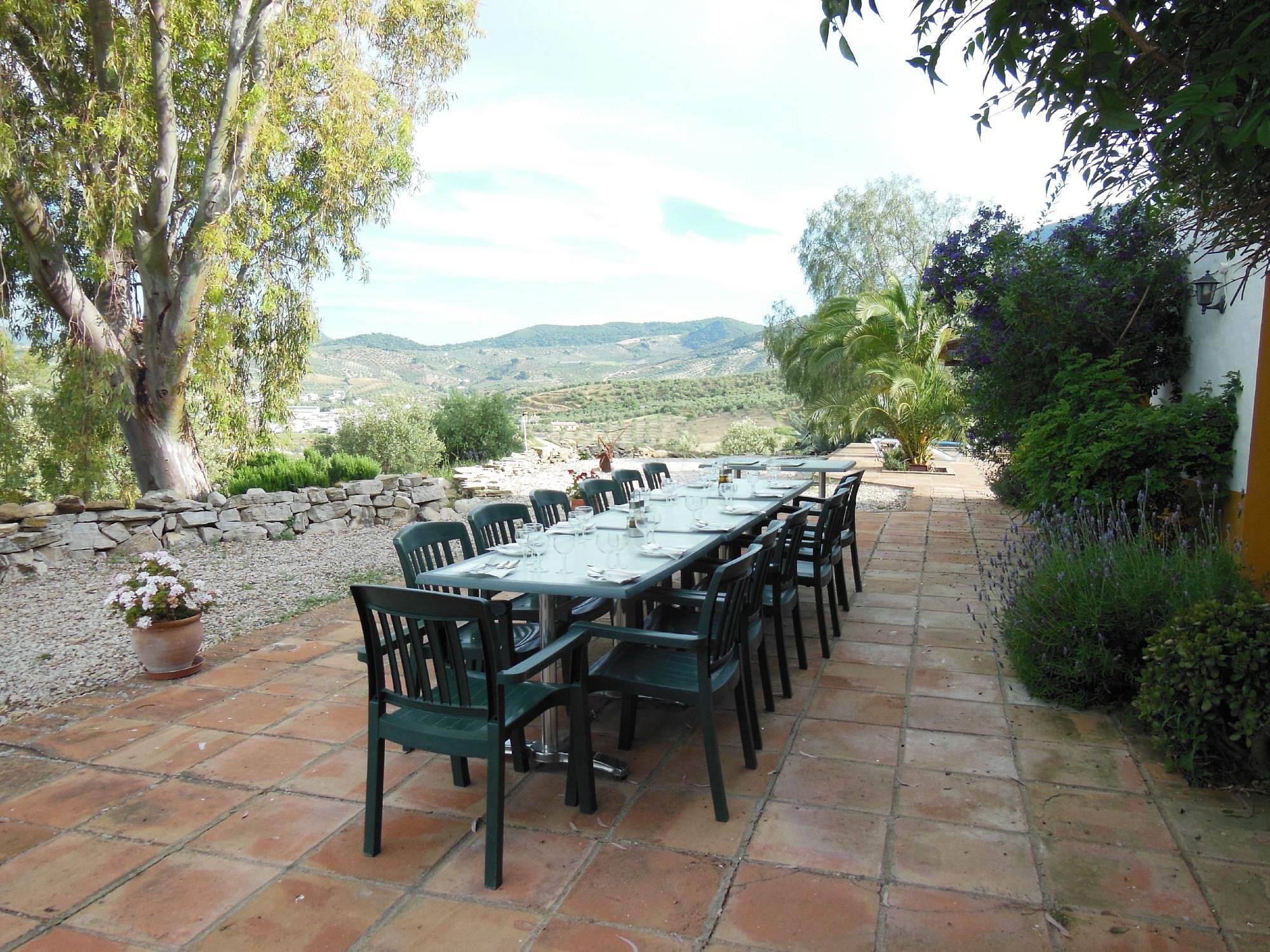 Cortijo Rosario - outside dining on the terrace