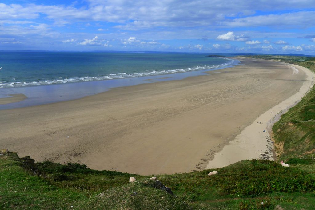 Rhossili Bay in Swansea