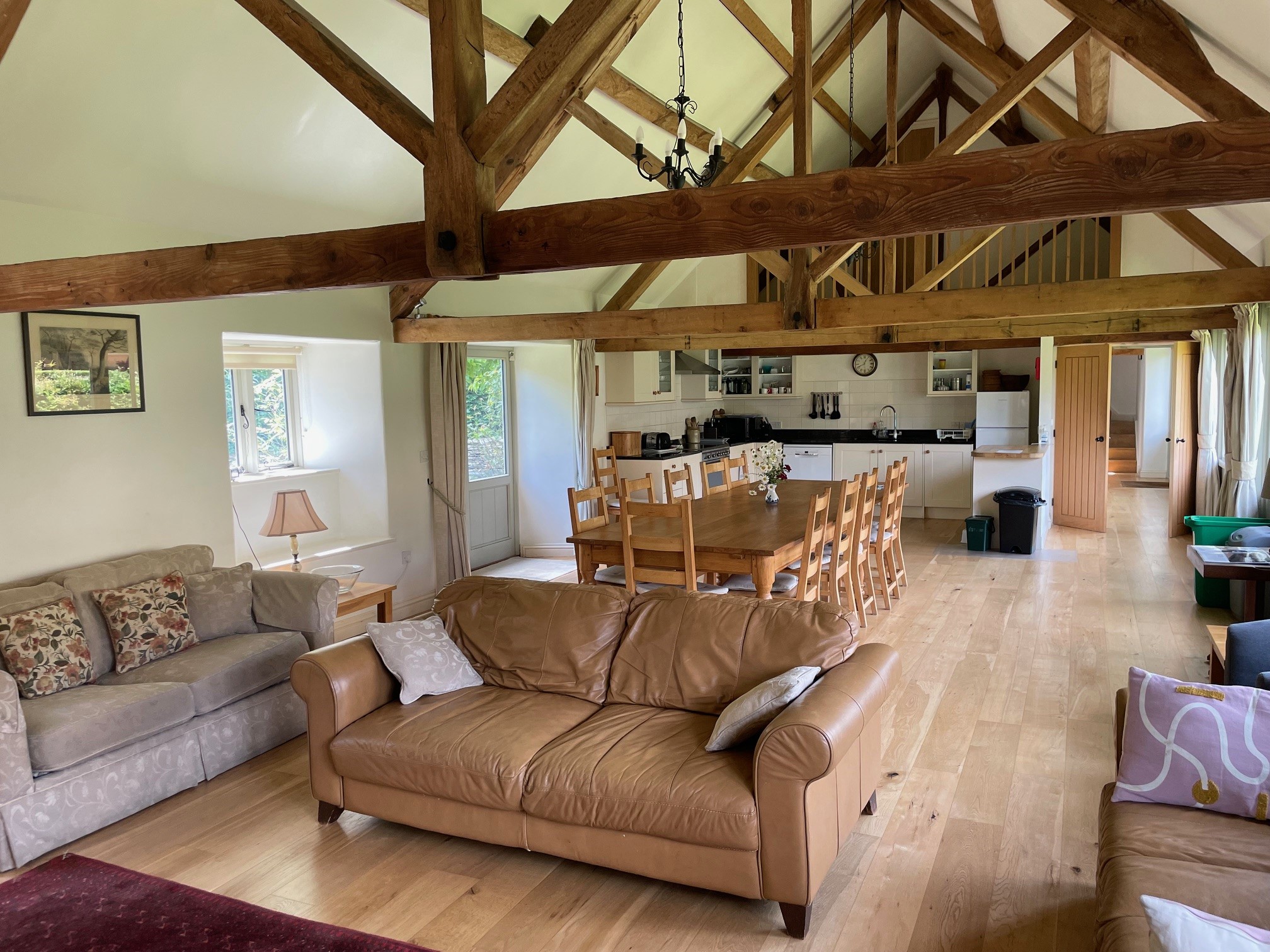 Doughton Cottages - Pantiles open plan living room and kitchen diner