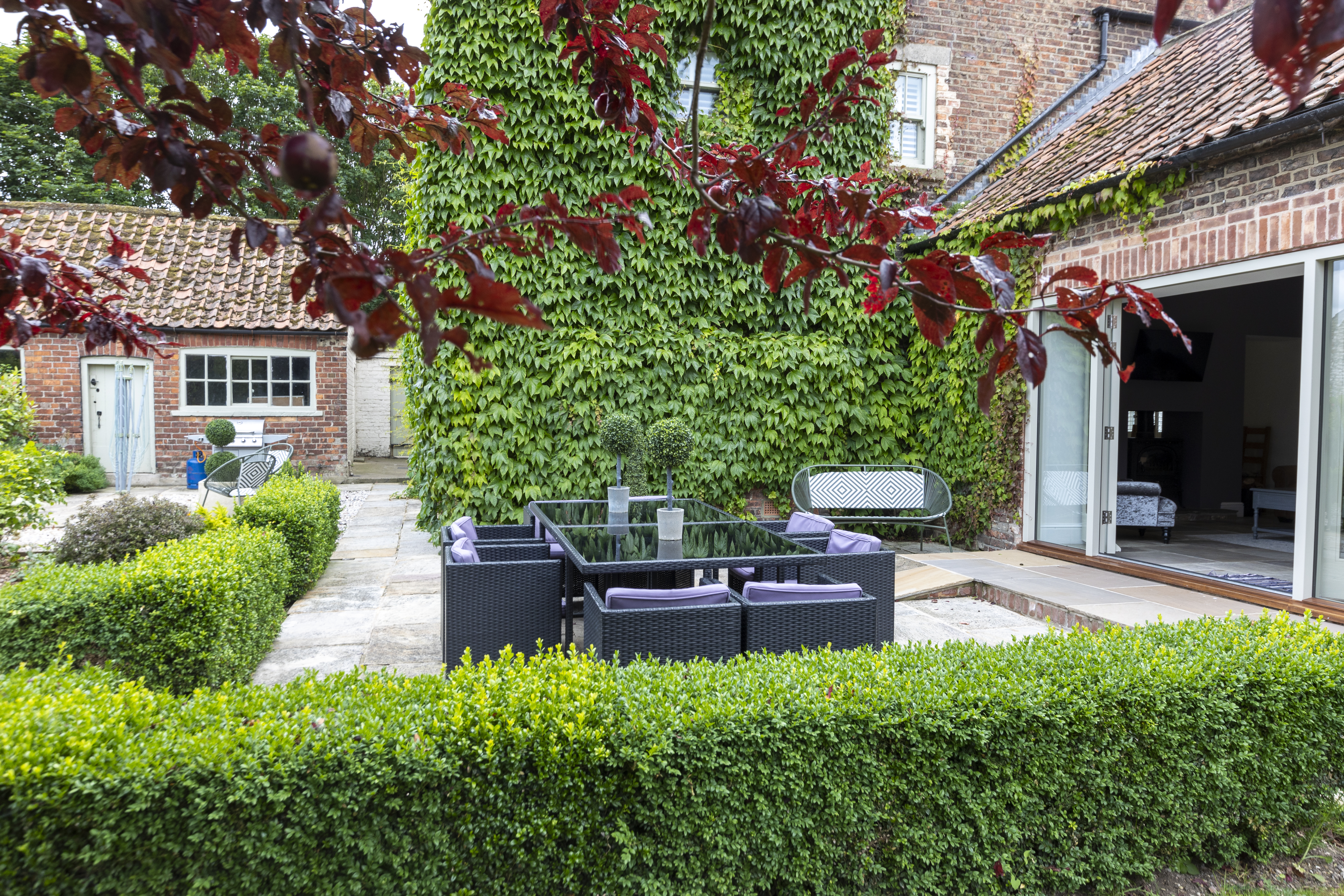Corner Farm Malton - outdoor seating on the patio