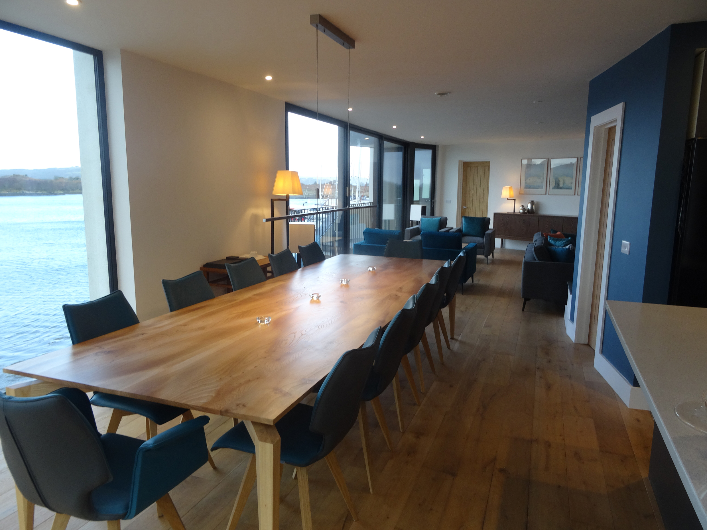 Haven House - open plan lounge diner overlooking Craobh Haven