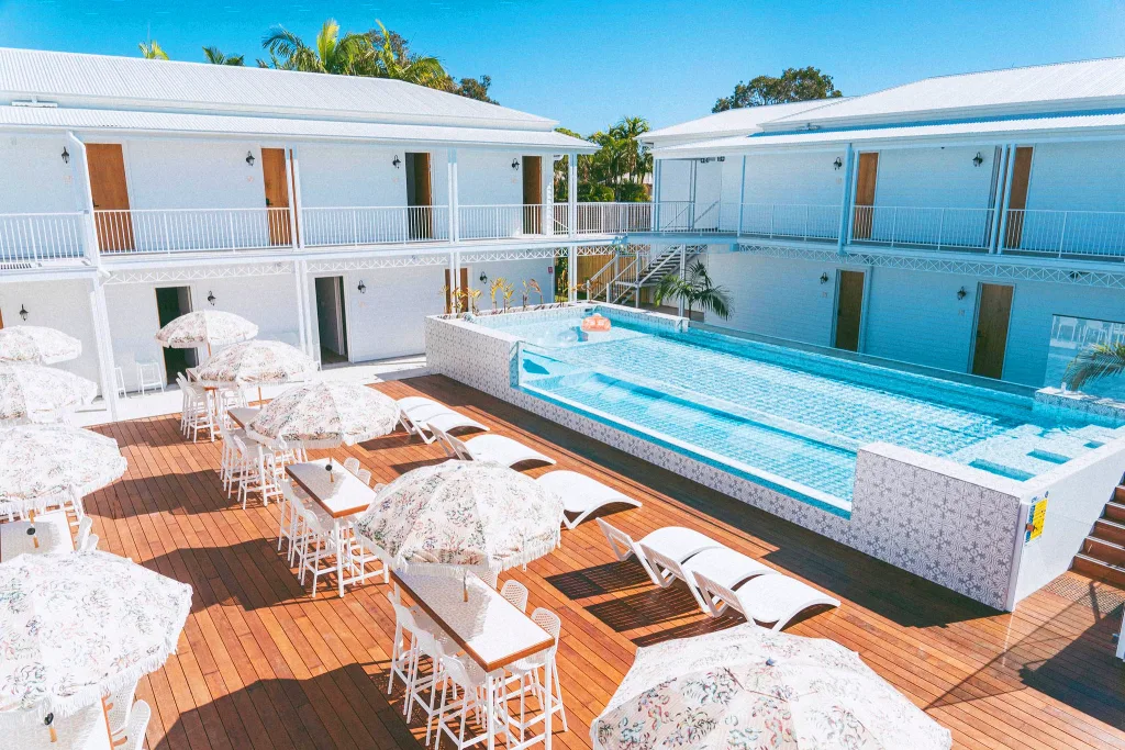 Bounce Noosa - outdoor pool with beach club vibe