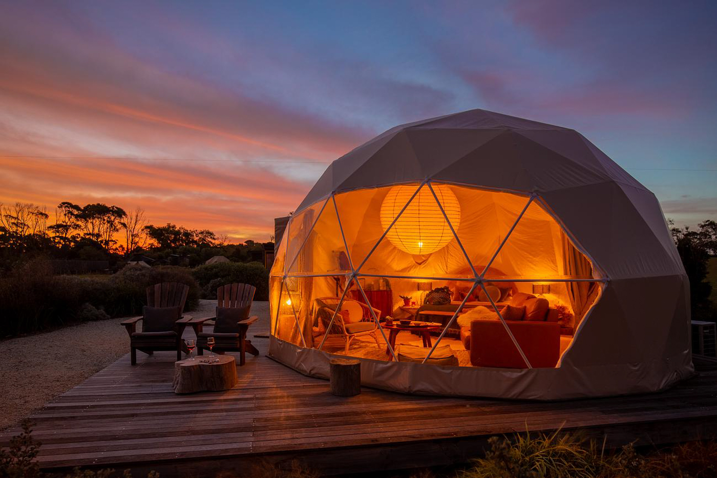 Inverloch Glamping - Geodesic dome tent for couples
