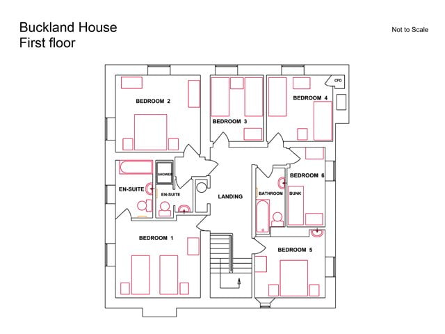 Buckland House - first floor plan