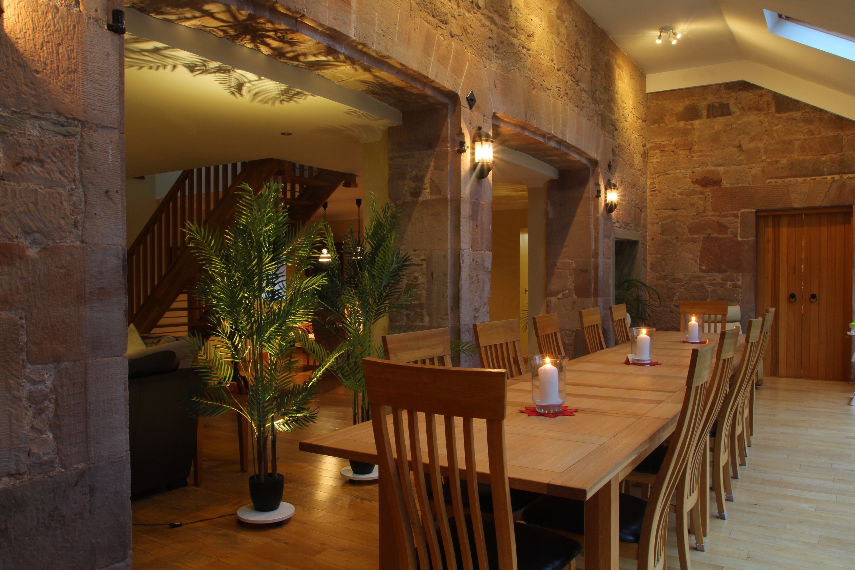 Kinblethmont Coach House and Stables - the sun room can be set up with a long table