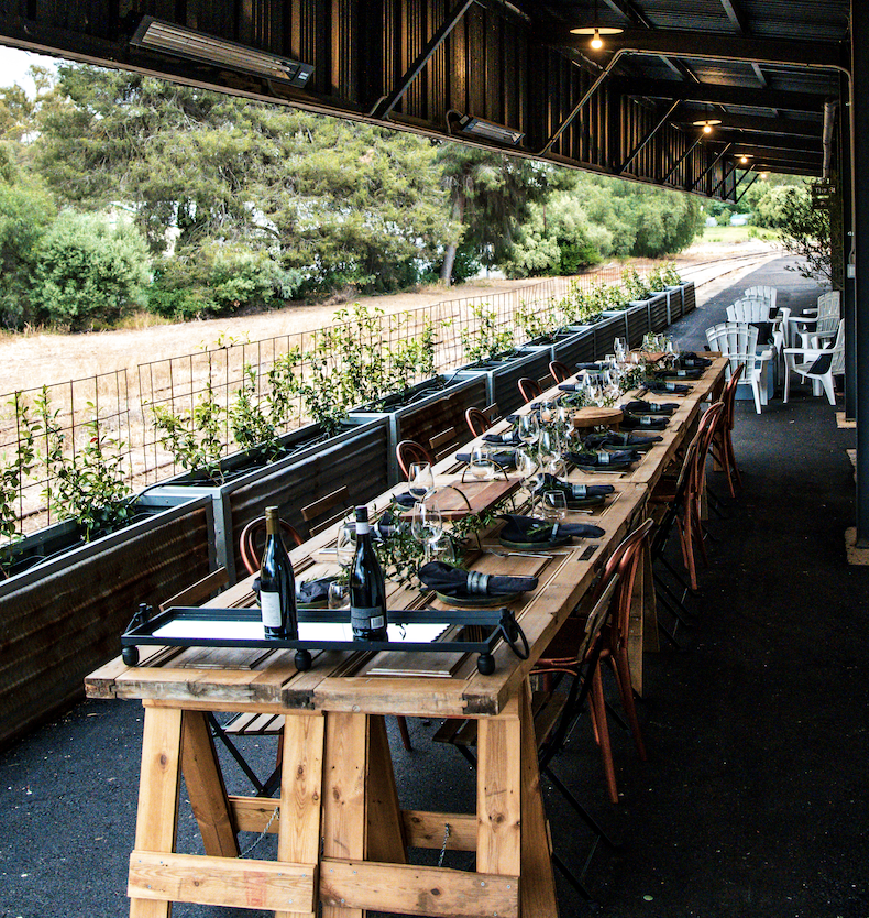 The Station at Kapunda - outside dining table