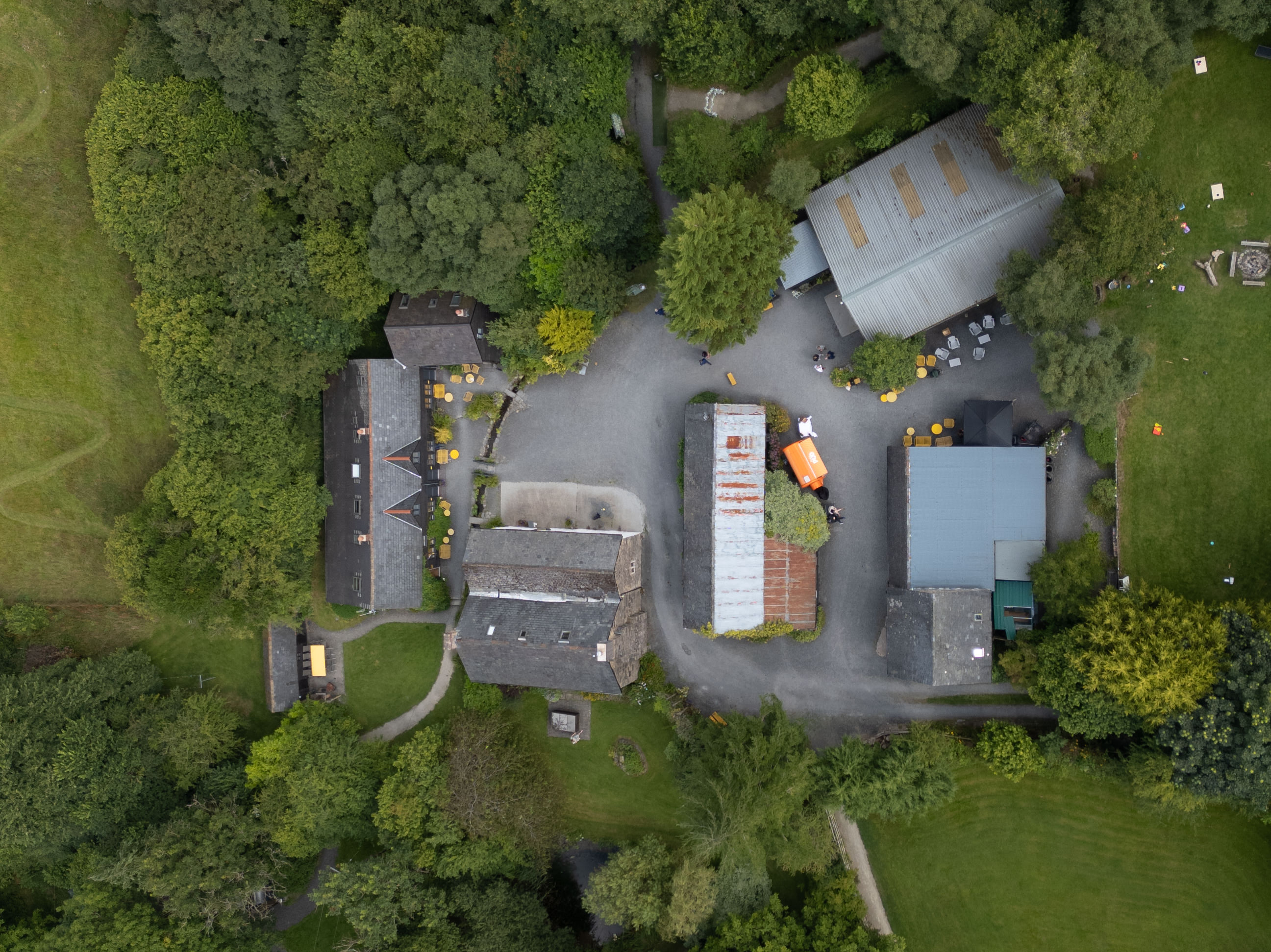 Glyngynwydd Cottages - aerial view of the site