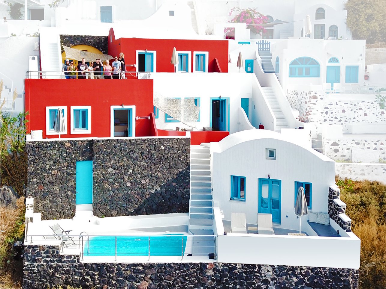 Hara's Houses - high on the cliff top