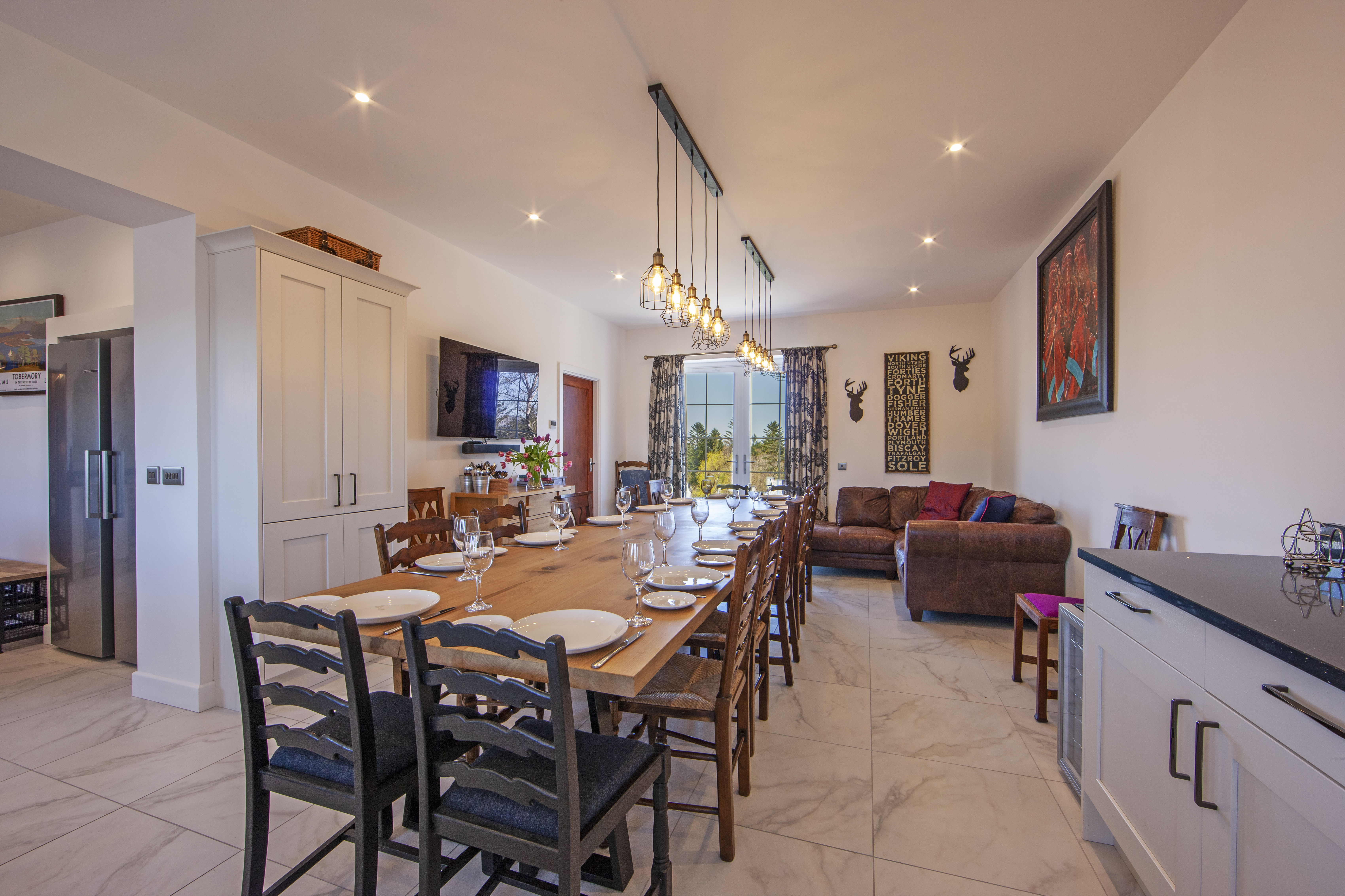 Blaven - inside dining for 14 at the long sociable table