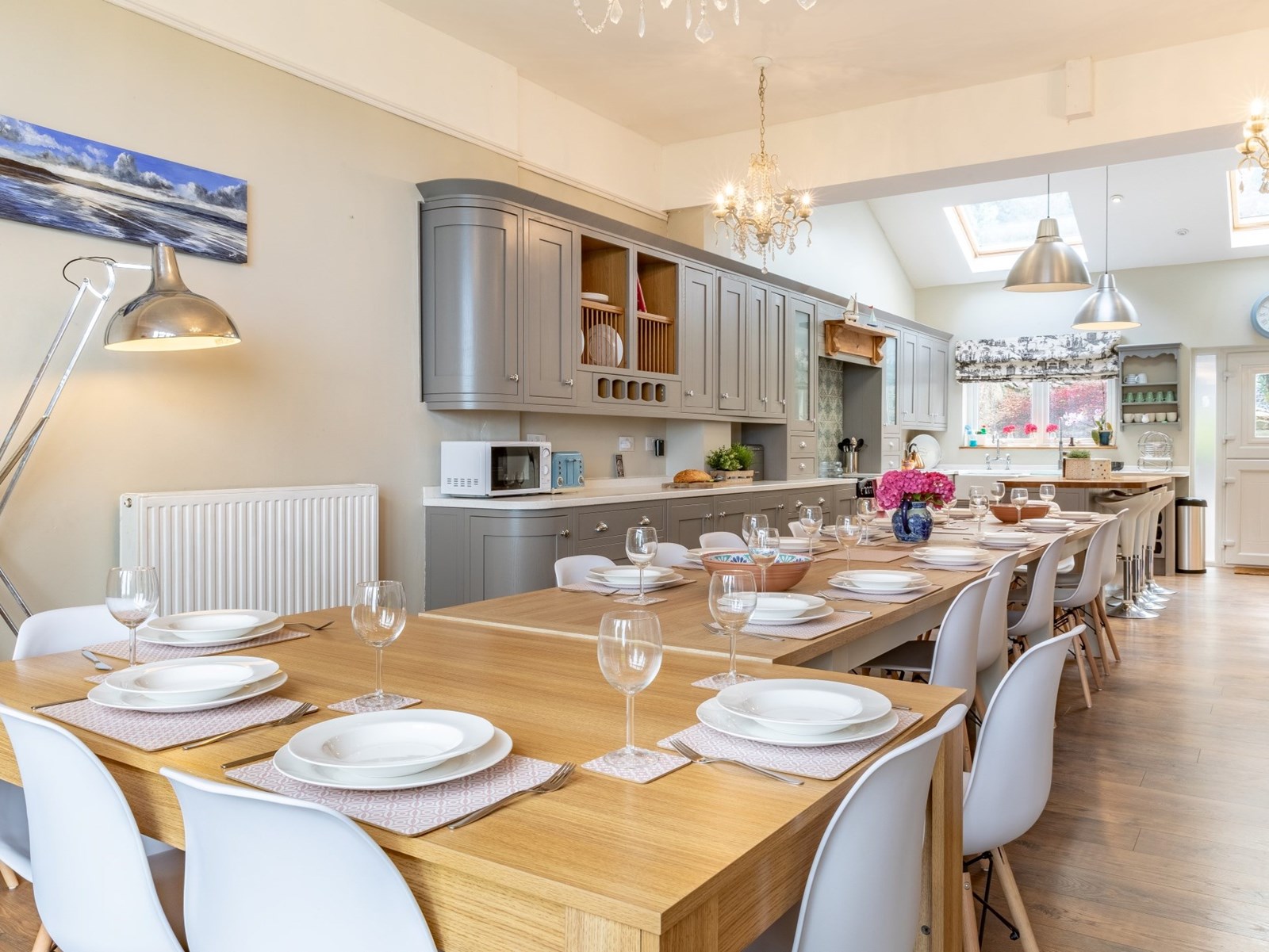 Chambercombe Park Villa - a lovely space to prepare a meal and eat together