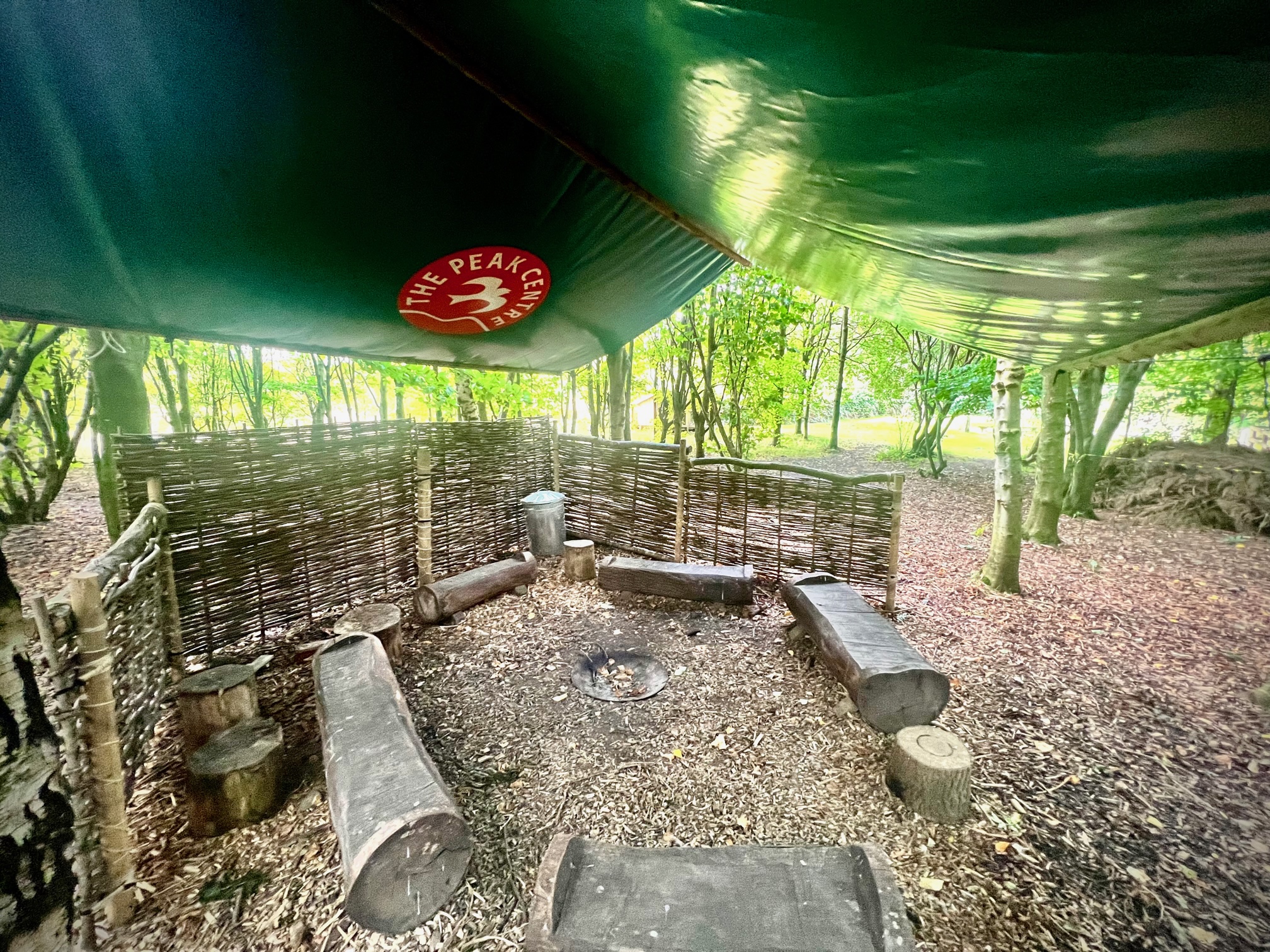 The Peak Centre - canopied woodland seating area