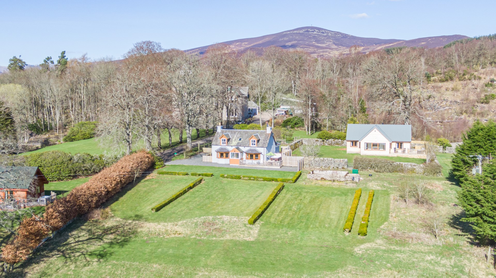 Drumfork Estate - aerial view of Gardener's Cottage
