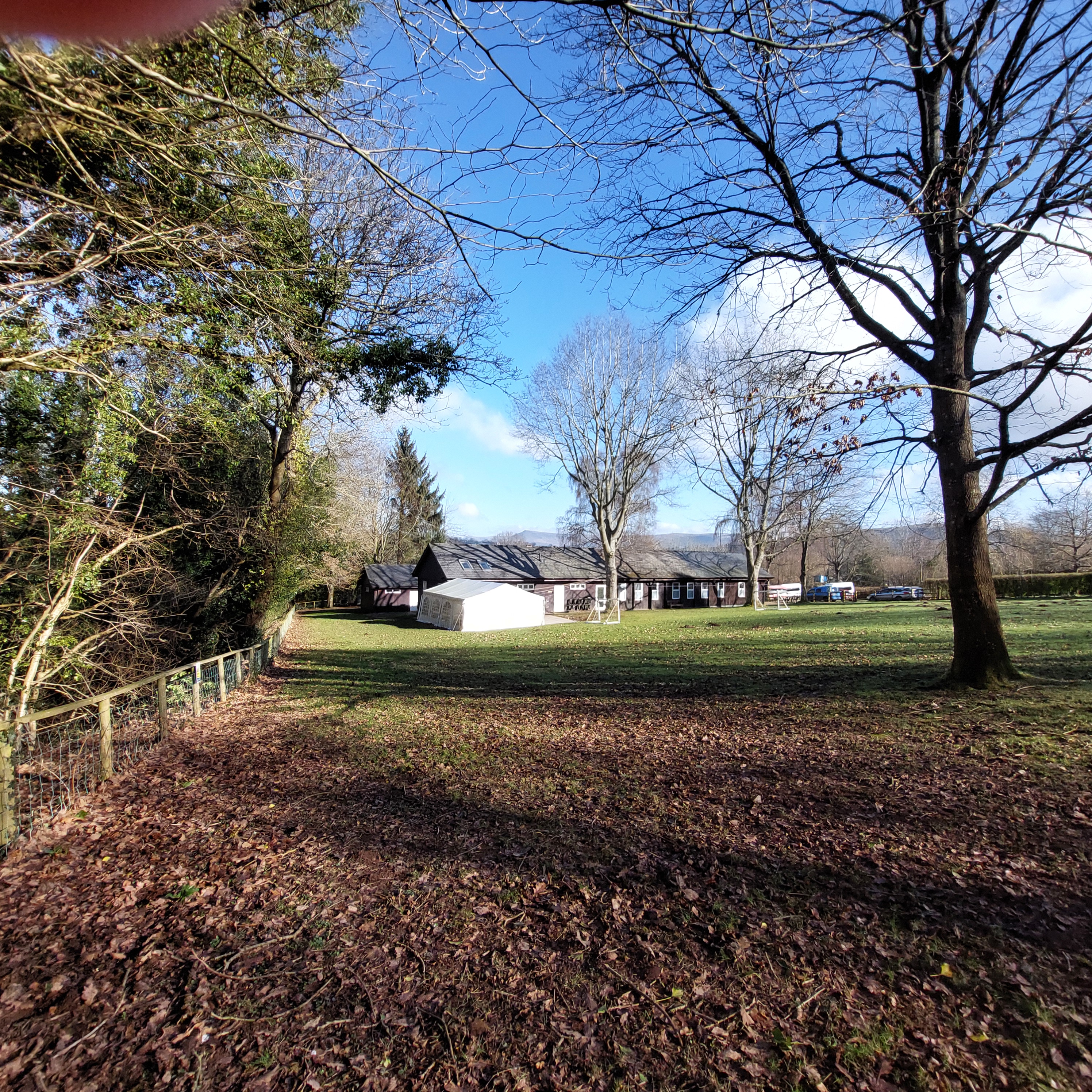 Lodge at Plas Pencelli - single storey bunkhouse in lovely grounds