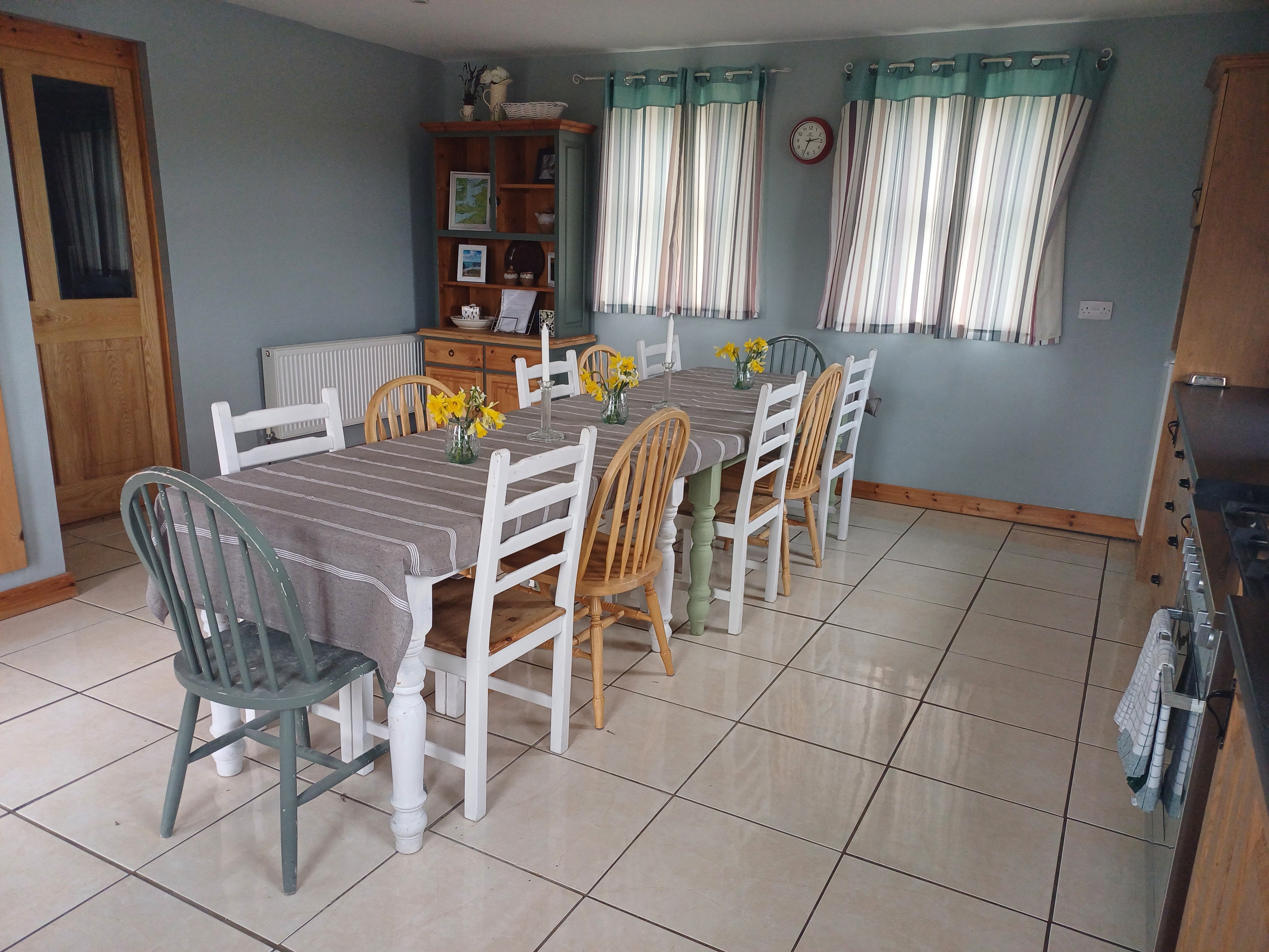Murphy's Irish farmhouse dining area able to seat 12 guests comfortably