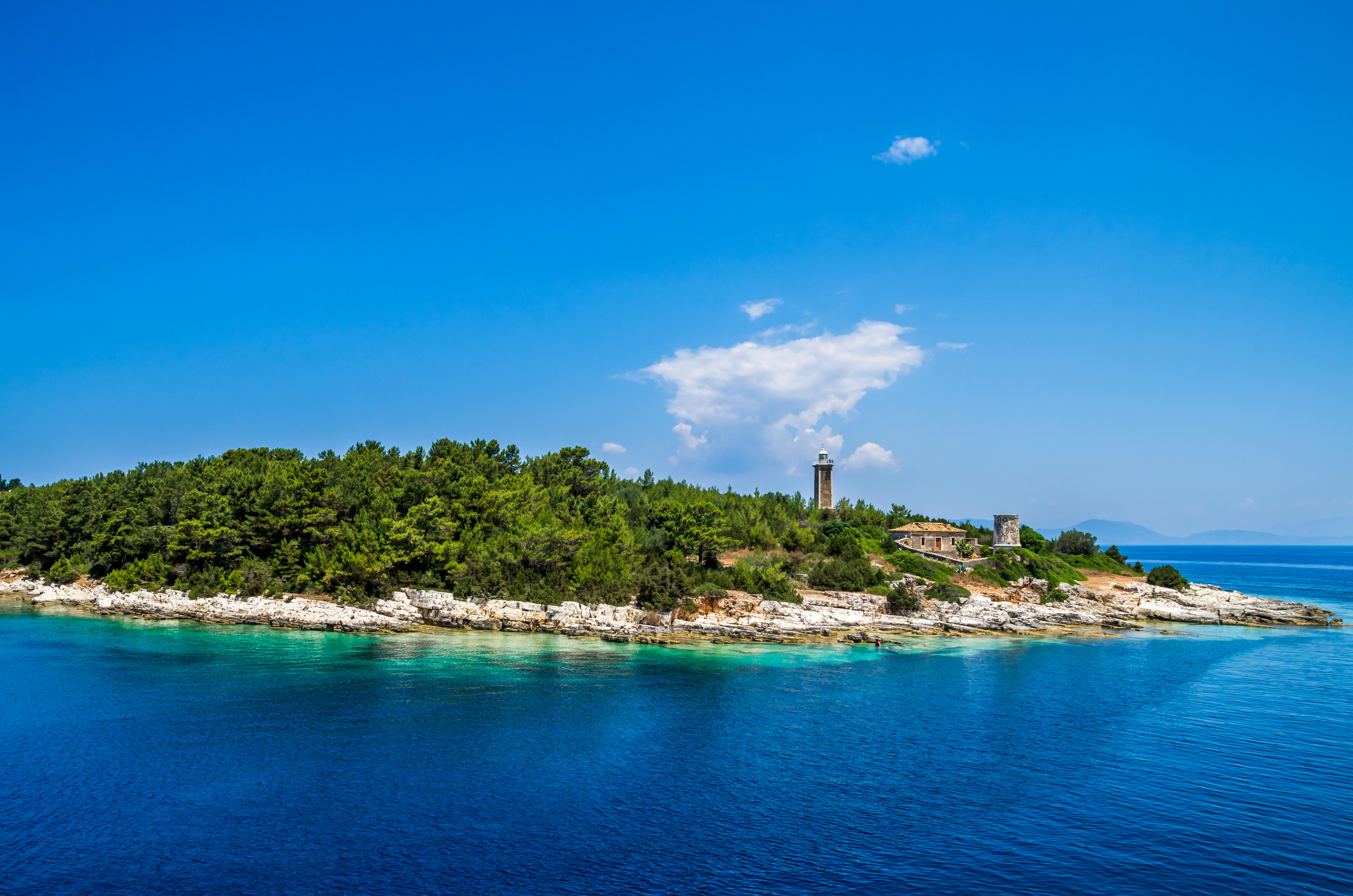 Villa Dorian Fiscardo - lighthouse view