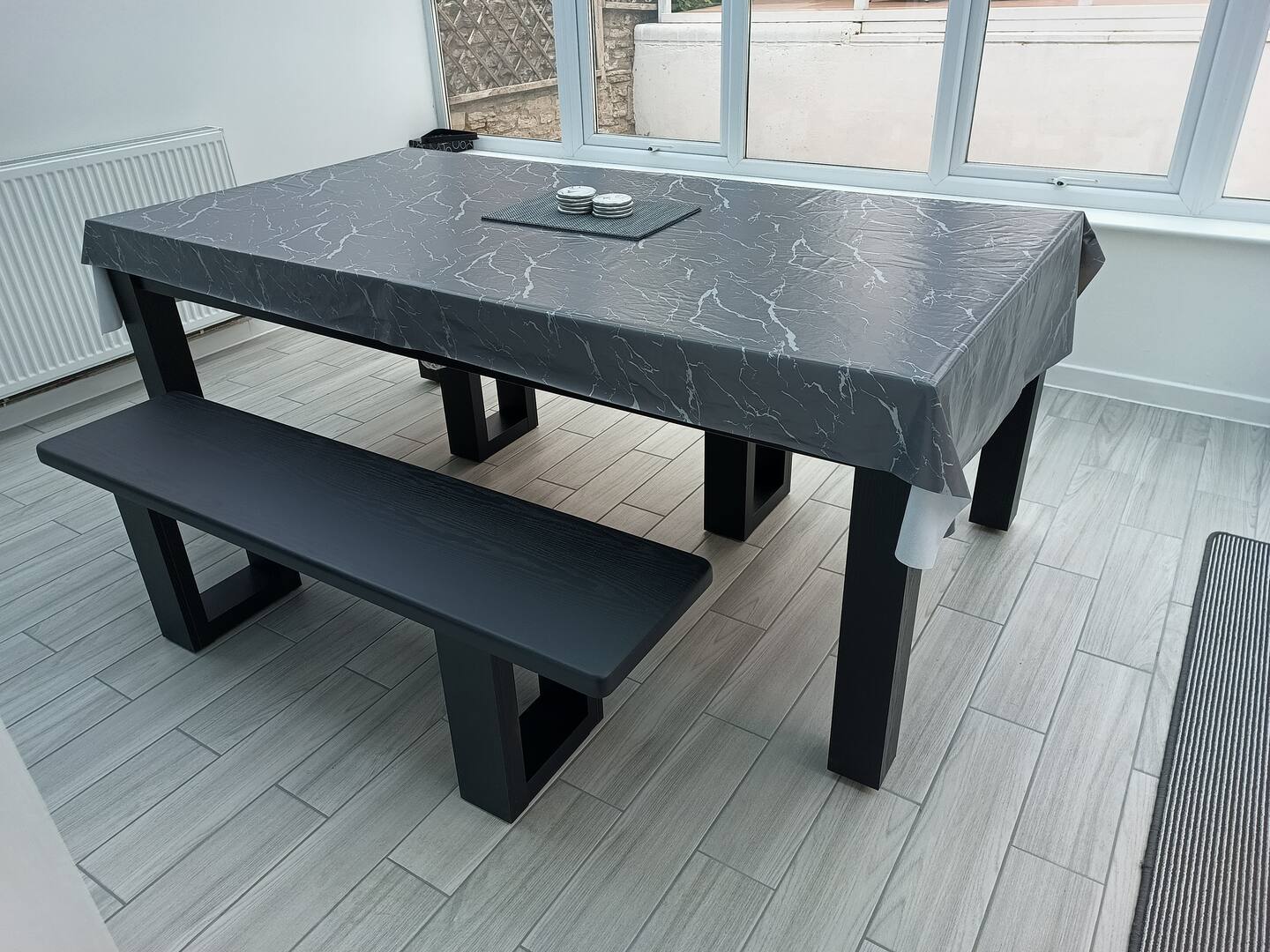 Sea la Vie - the new 7 ft dining table in the conservatory