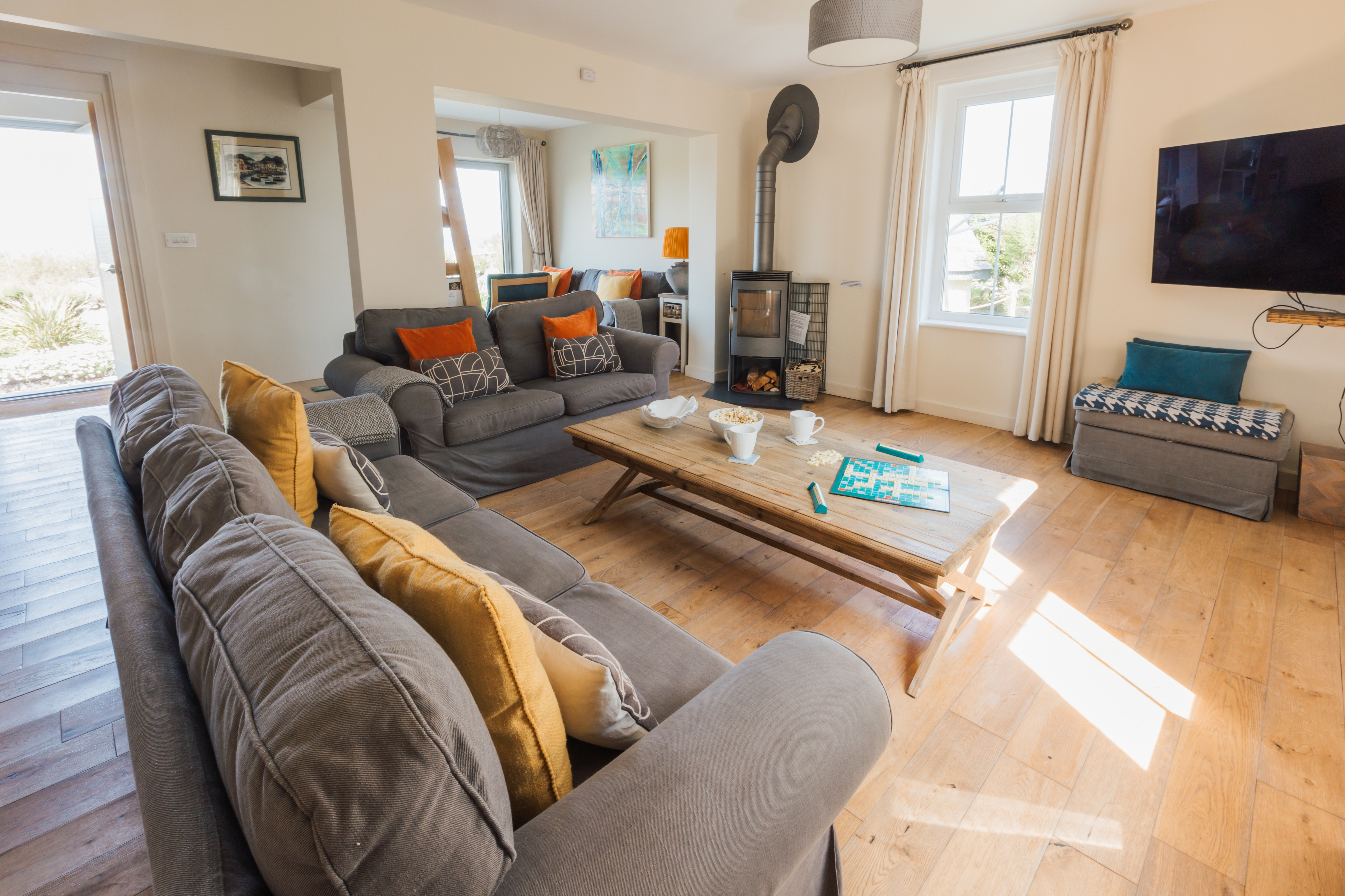 Trewalder - snug area with woodburner