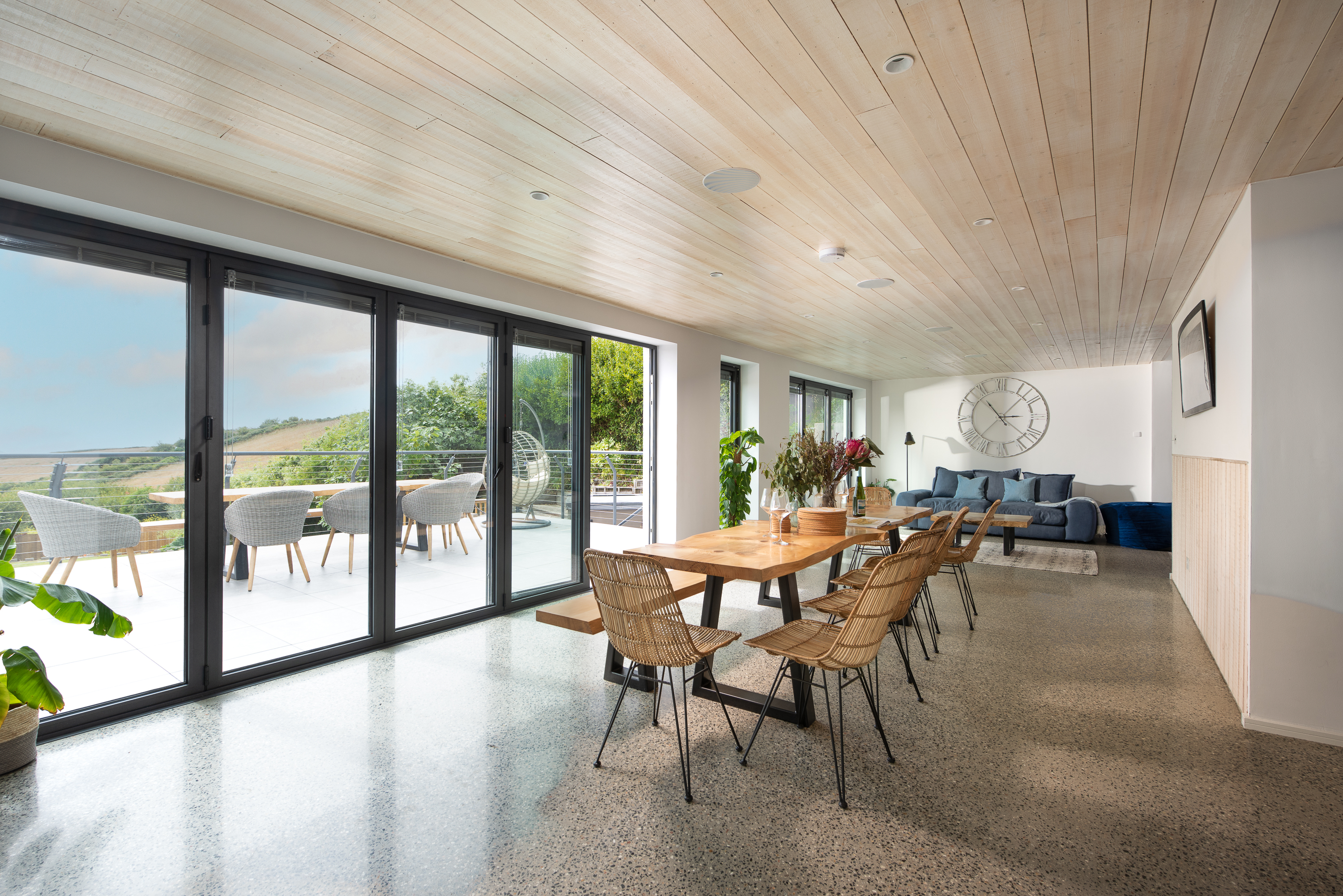 Watersend - light filled space and doors to the terrace