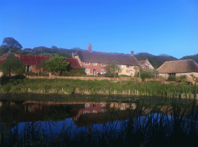 West face of farmhouse