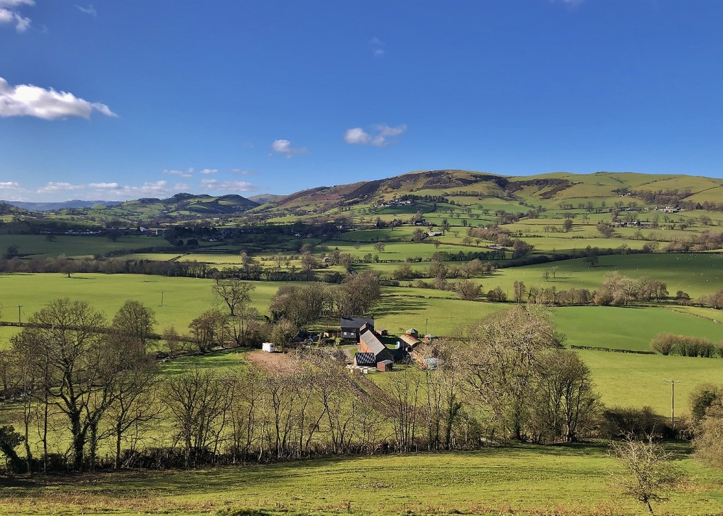 Shropshire and Powys countryside around Barnutopia