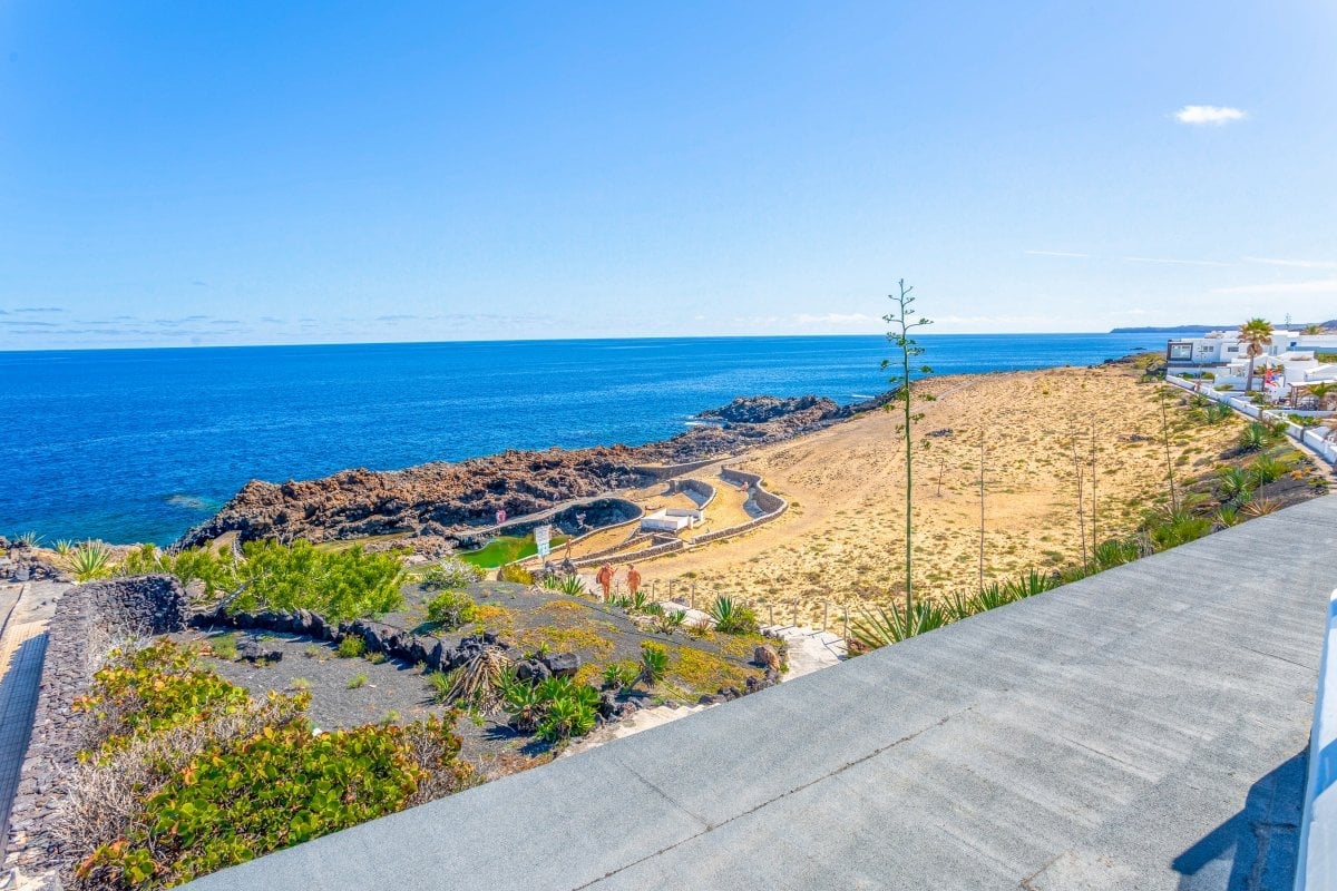Eco Beach Villa - spectacular views from the roof terrace of the beach and ocean below