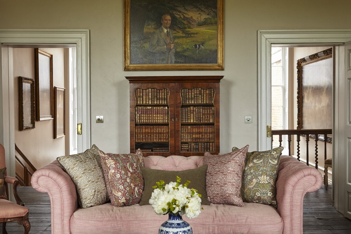 The beautiful drawing room at Goodnestone