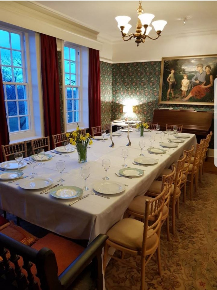 Flexible dining set up for up to 24